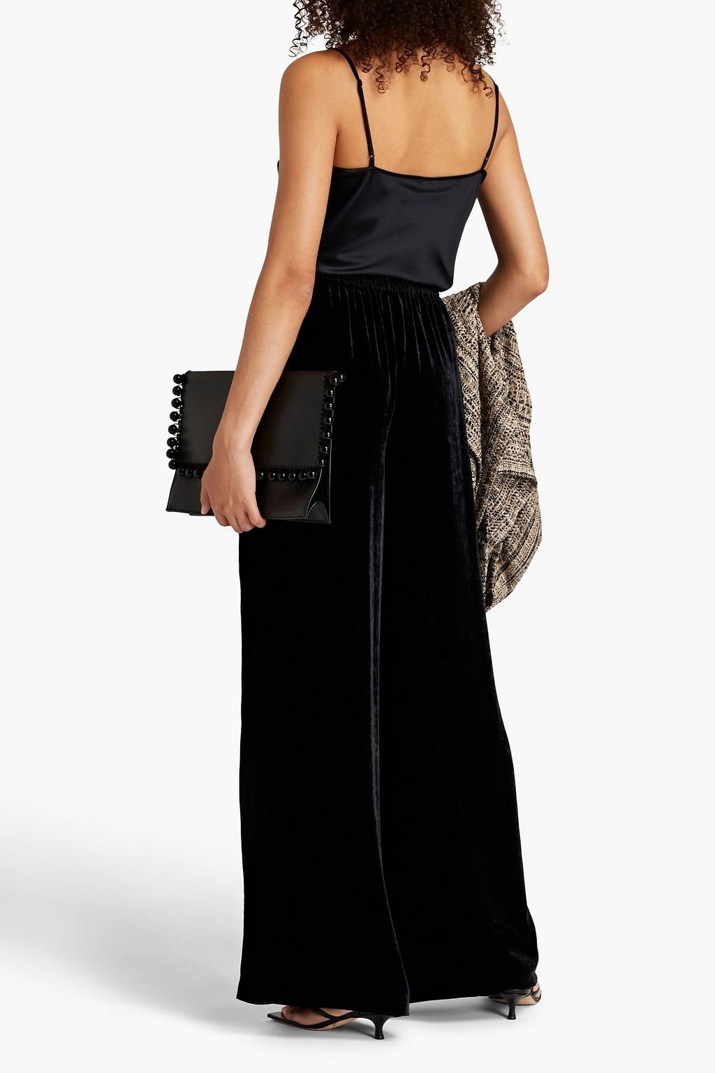 ESKANDAR Velvet wide-leg pants