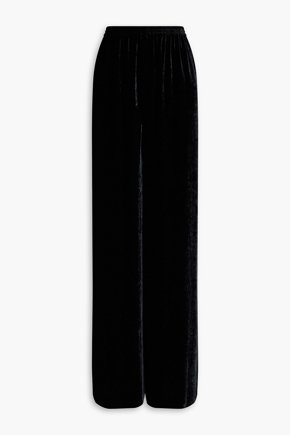 Velvet wide-leg pants