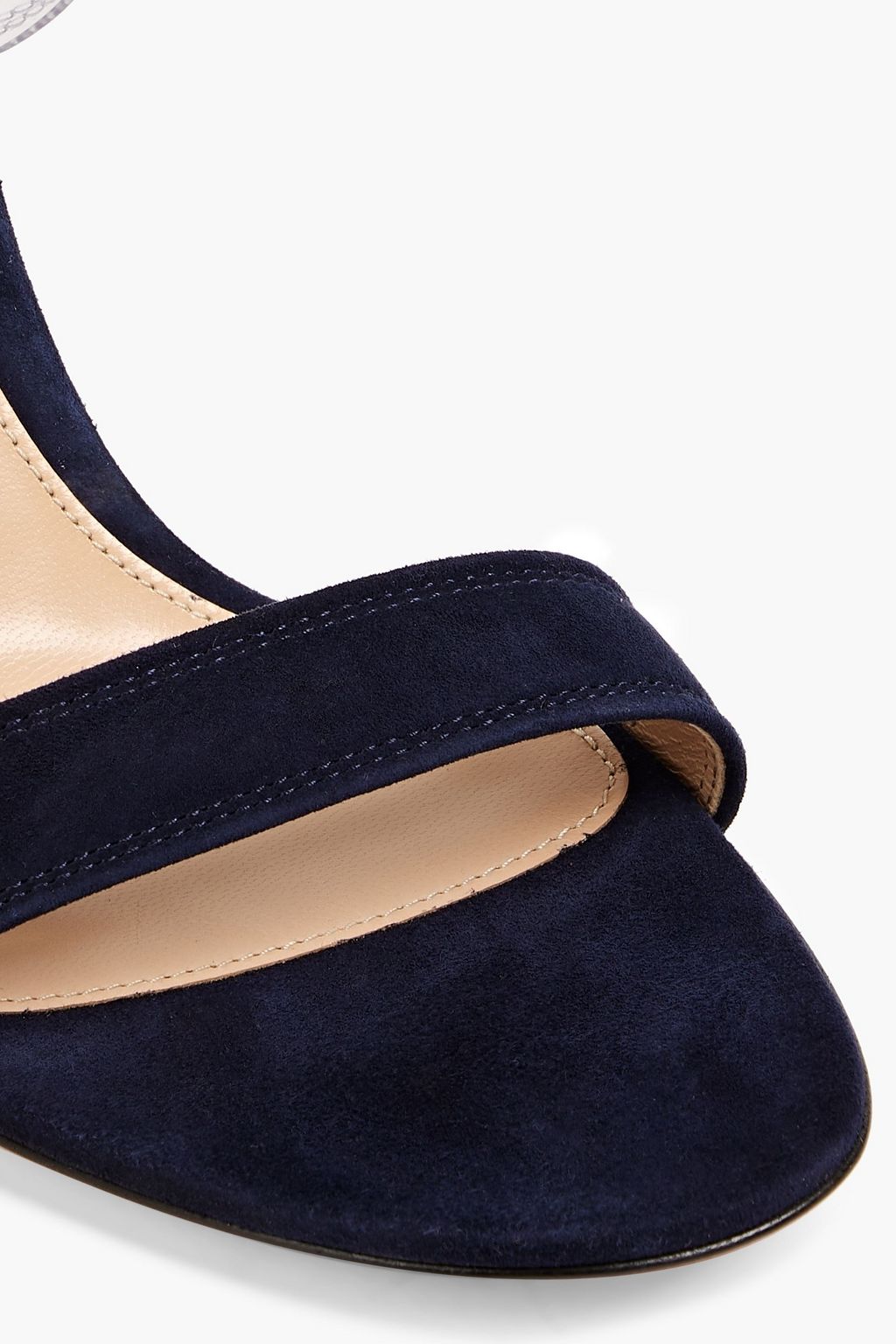 GIANVITO ROSSI Terry PVC-trimmed suede sandals