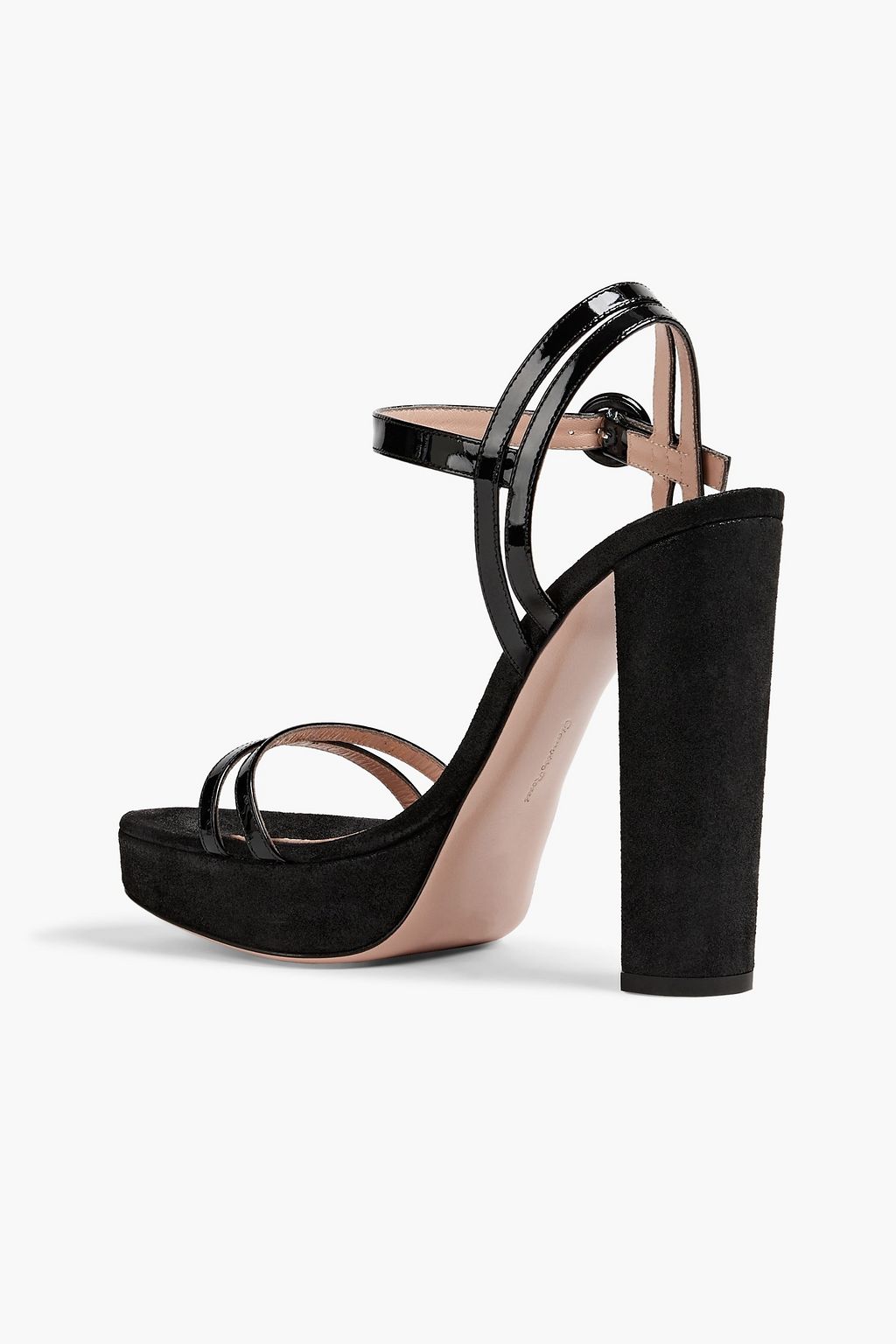 GIANVITO ROSSI Suede and patent-leather platform sandals