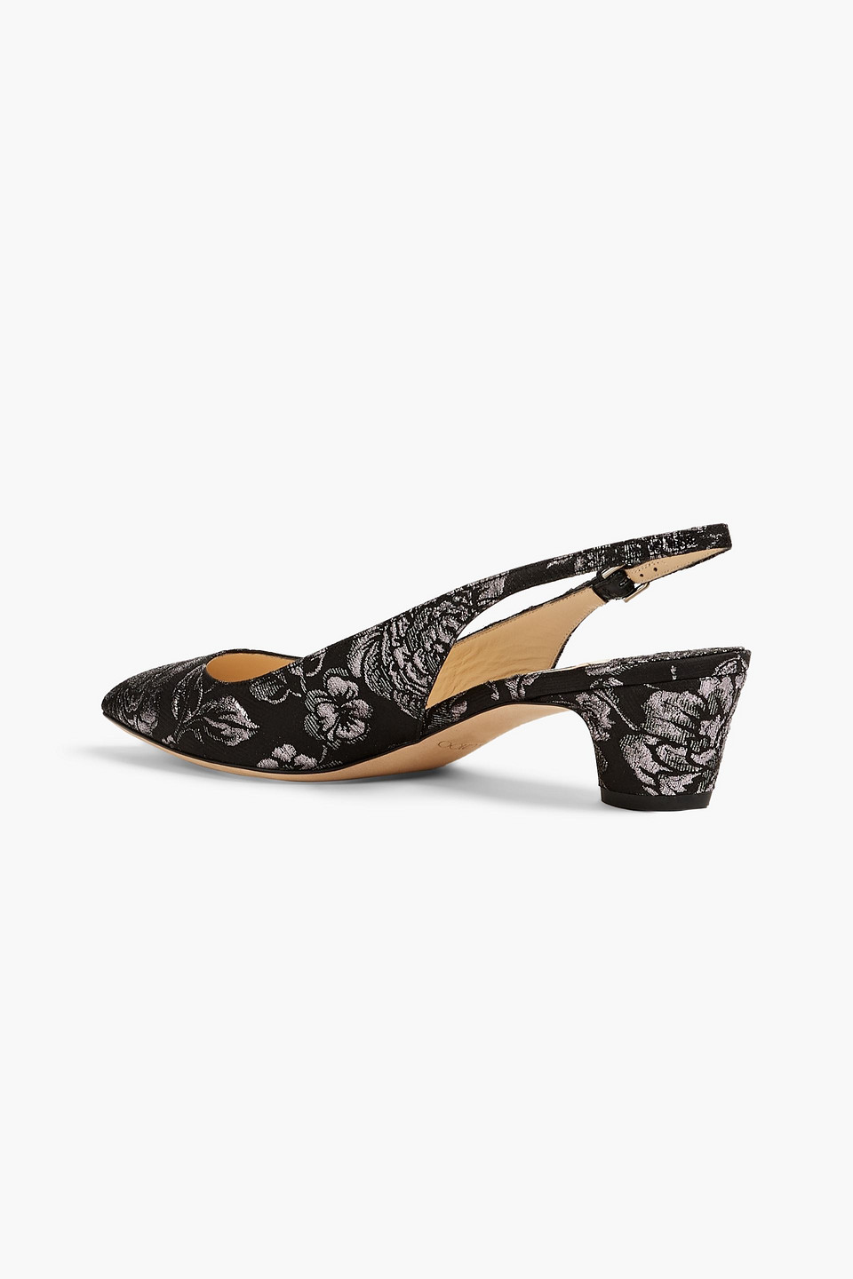 JIMMY CHOO GEMMA 40 METALLIC BROCADE SLINGBACK PUMPS 3074457345633244713