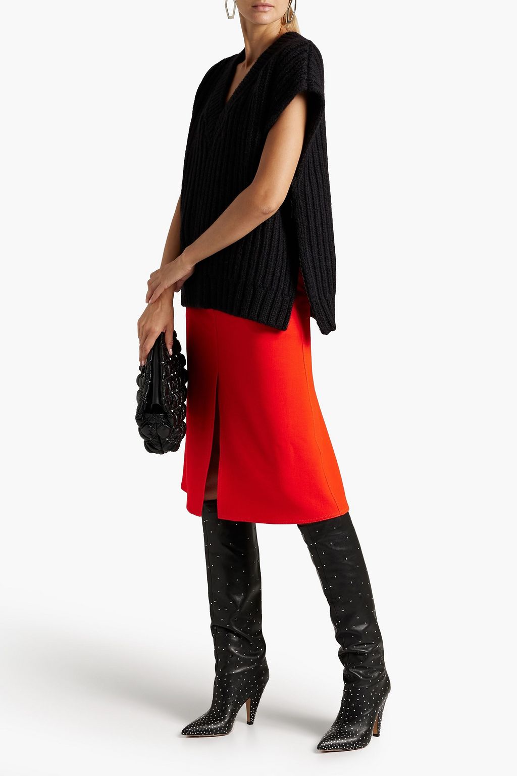 VALENTINO GARAVANI Ribbed wool and mohair-blend vest