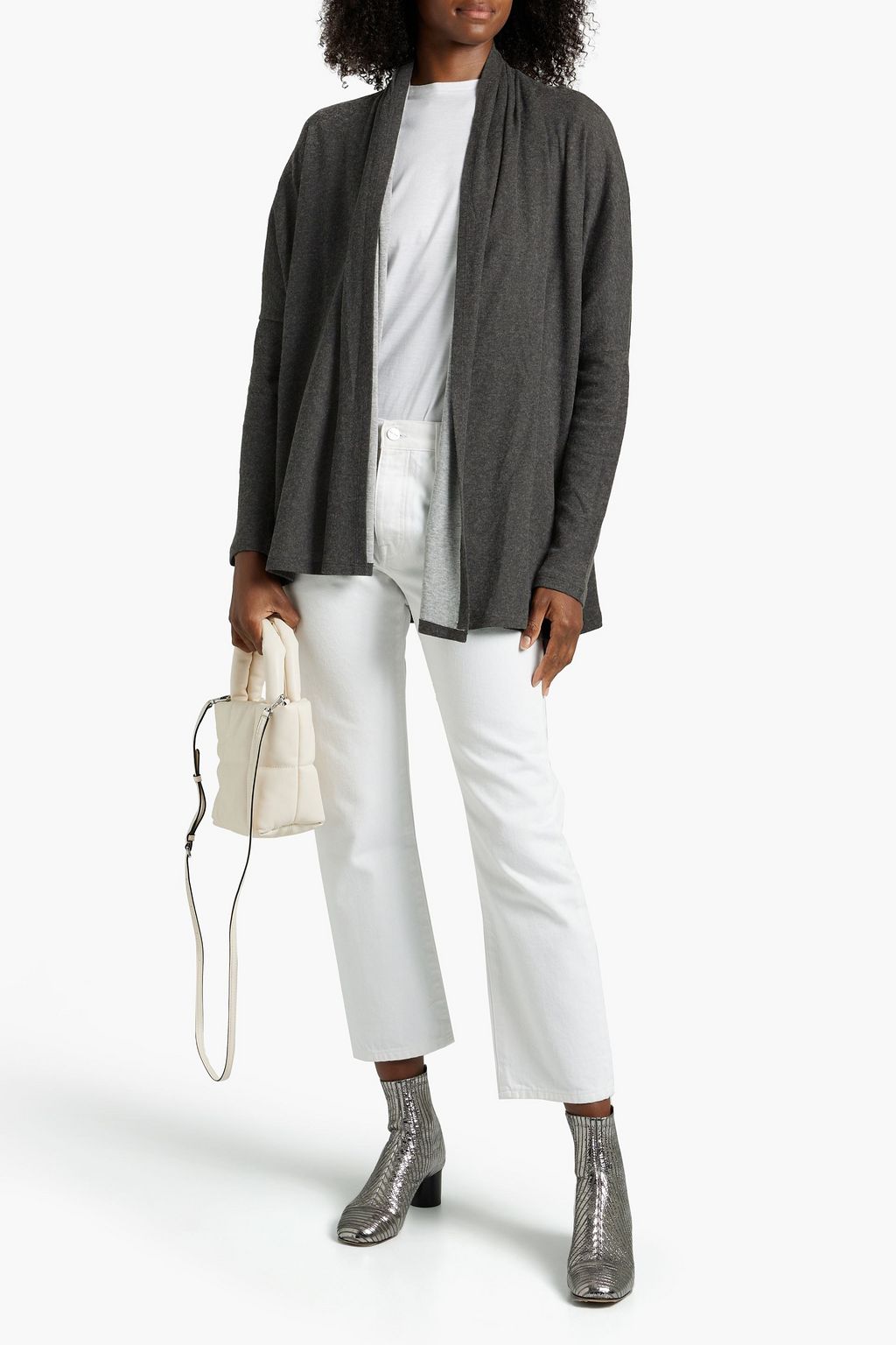 MAJESTIC FILATURES Cotton, cashmere and silk-blend cardigan