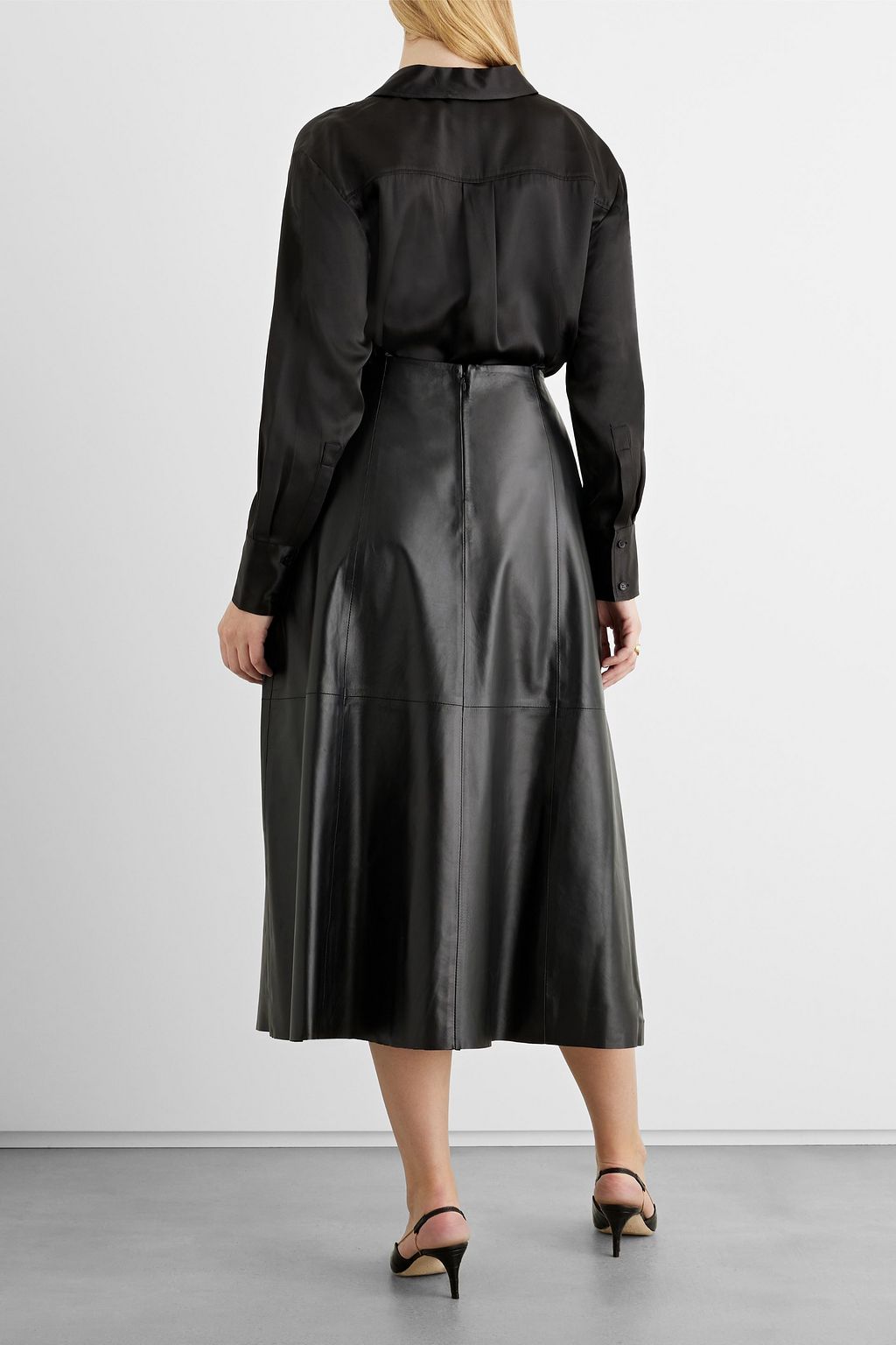 IRIS & INK Margaret organic silk-satin shirt