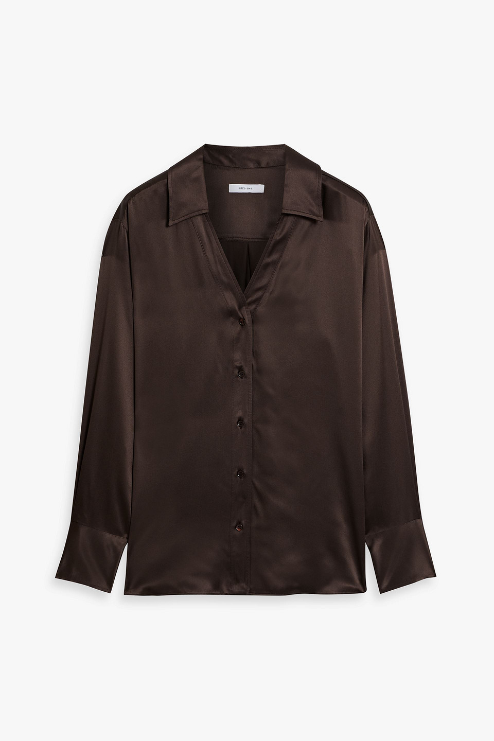 Iris & Ink Margaret organic silk-satin shirt