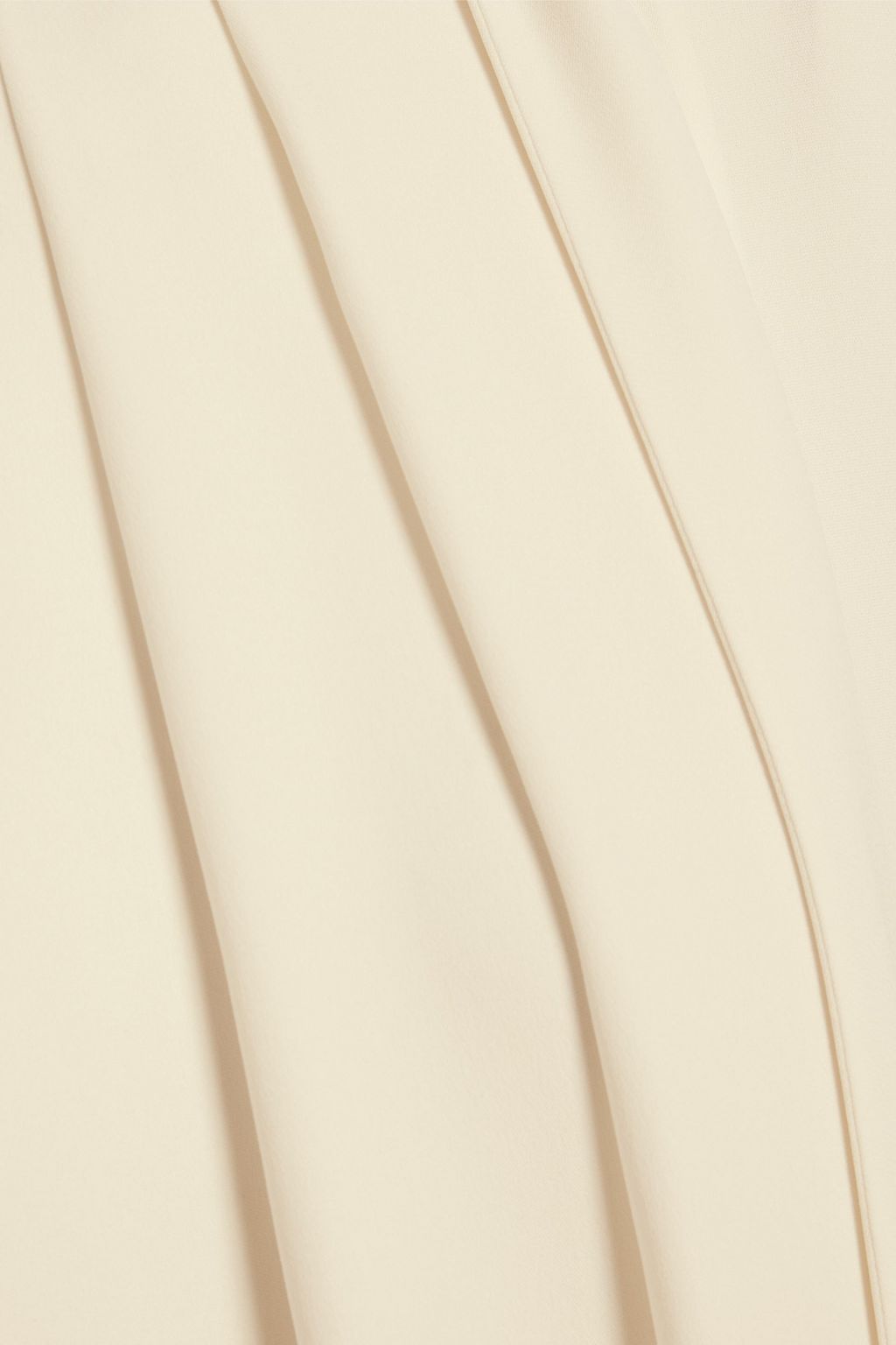 VALENTINO GARAVANI Cape-effect pleated silk-crepe midi dress