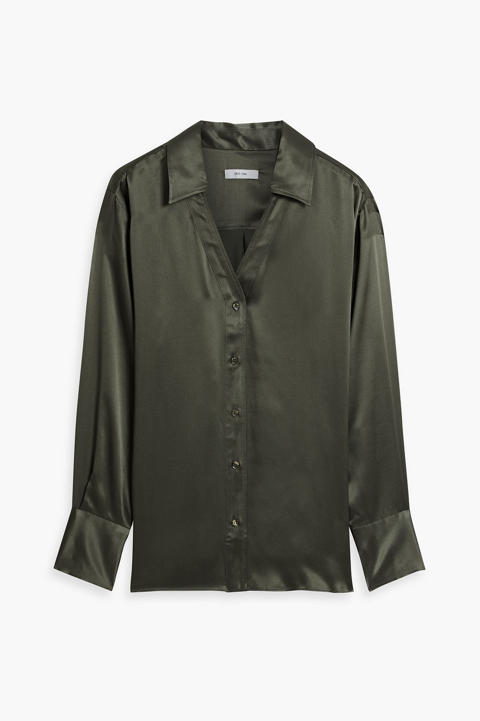 Iris & Ink Margaret organic silk-satin shirt