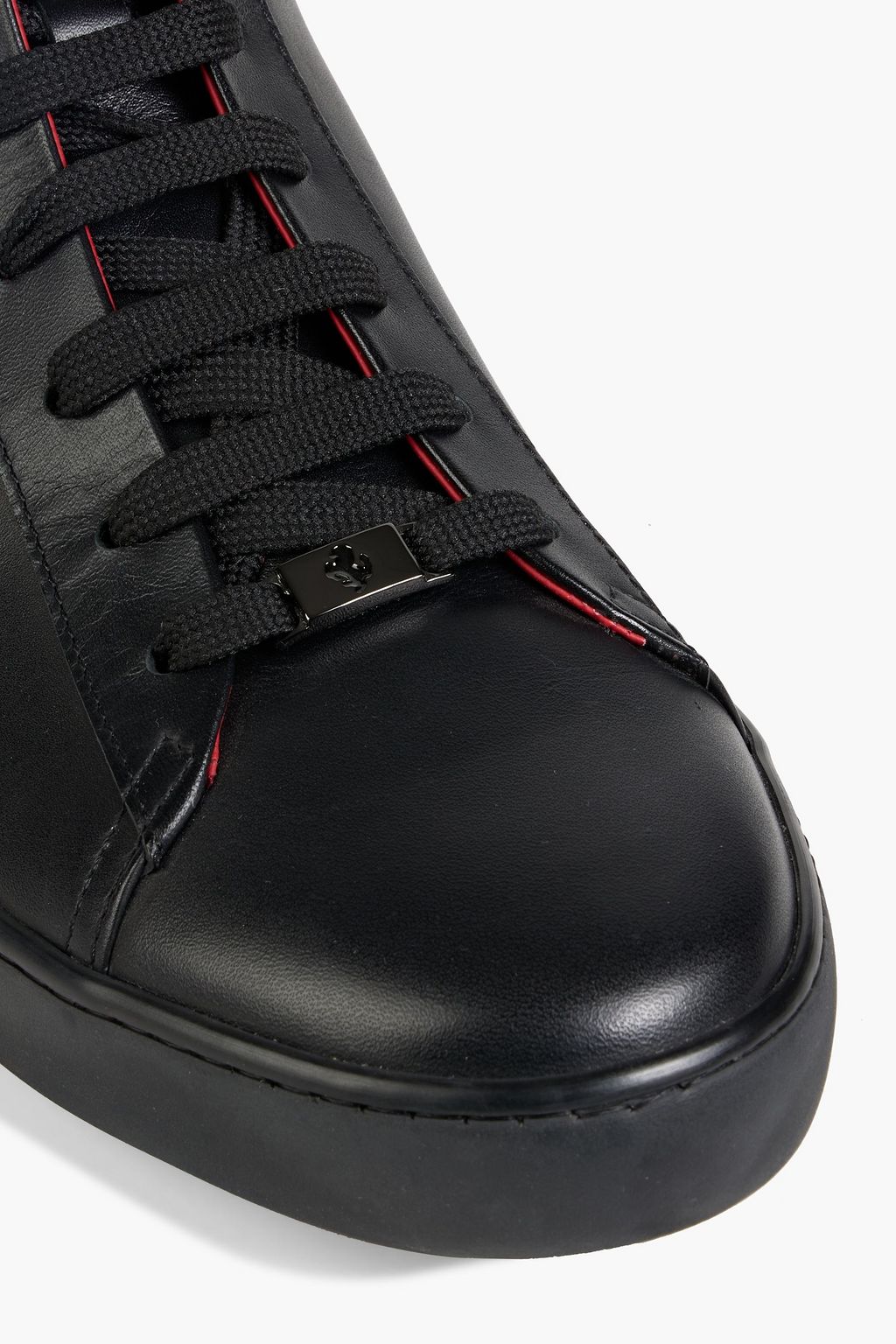 TOD'S FOR FERRARI Leather high-top sneakers