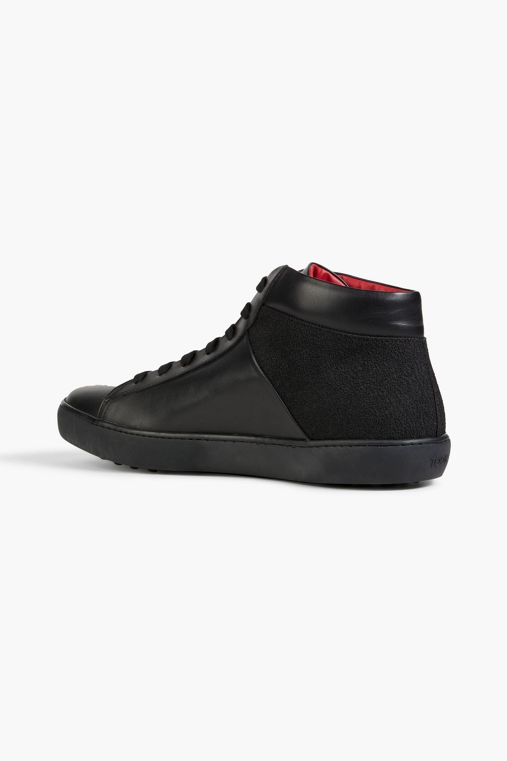 TOD'S FOR FERRARI Leather high-top sneakers