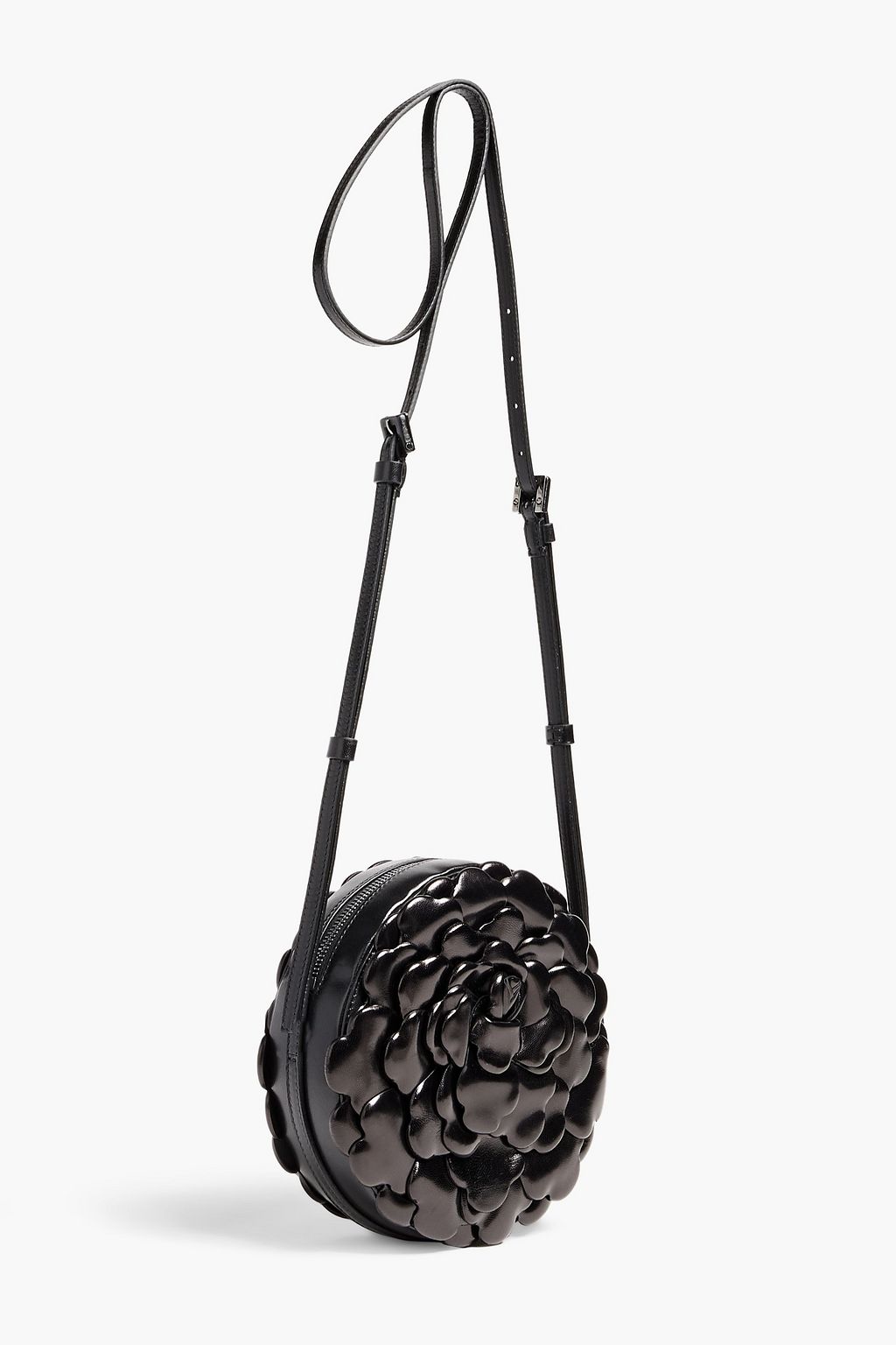 VALENTINO GARAVANI 03 Rose Edition Atelier floral-appliquéd leather cross-body bag