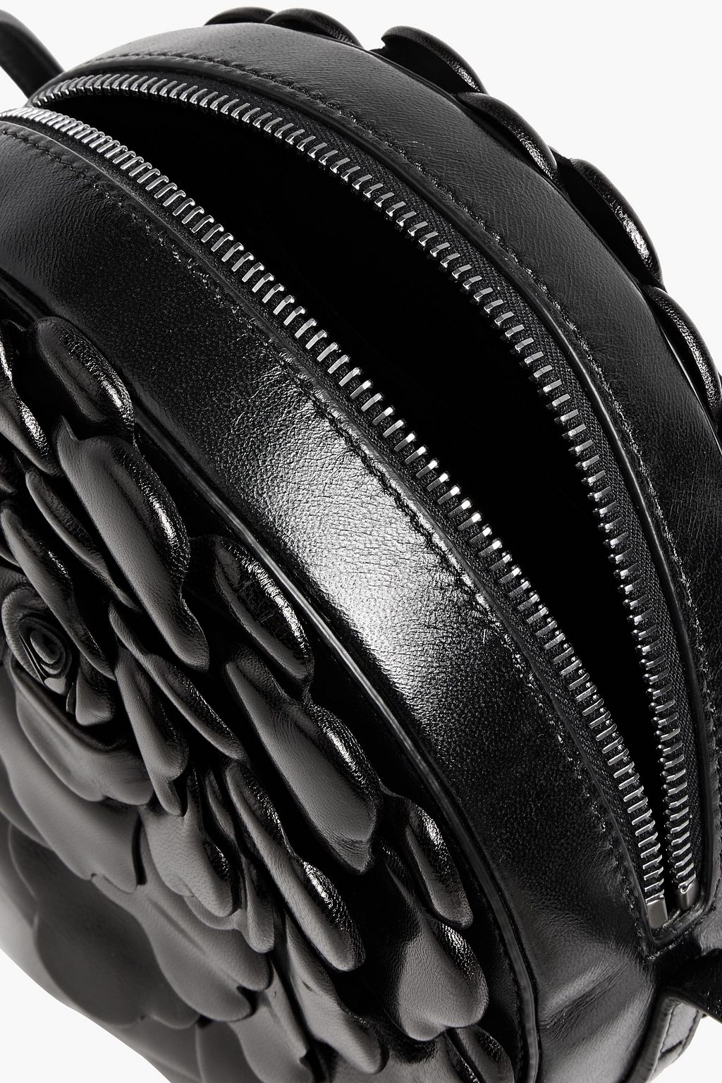 VALENTINO GARAVANI 03 Rose Edition Atelier floral-appliquéd leather cross-body bag