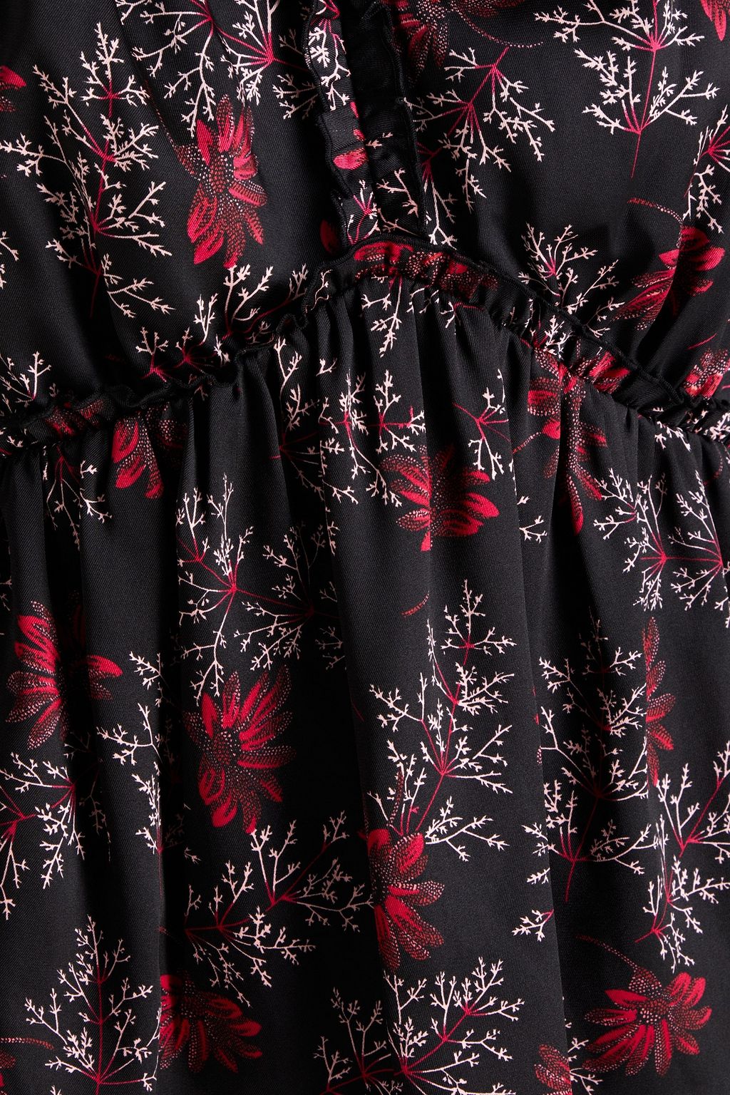 CINQ À SEPT Simmons floral-print satin-twill blouse