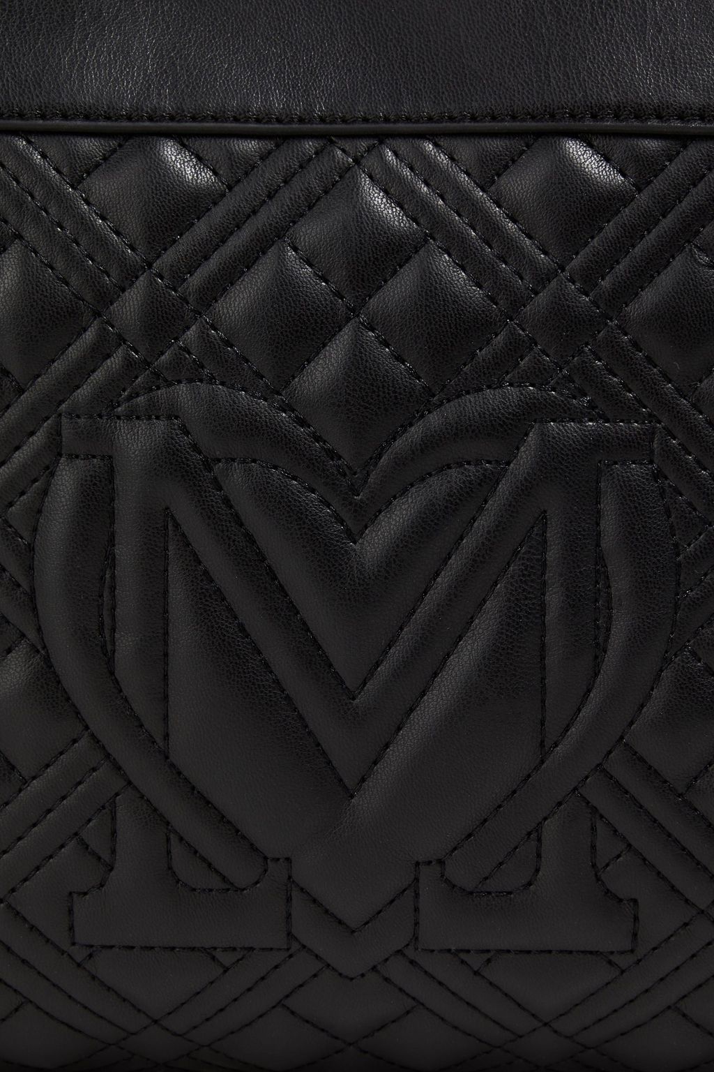 LOVE MOSCHINO Quilted metallic faux leather tote