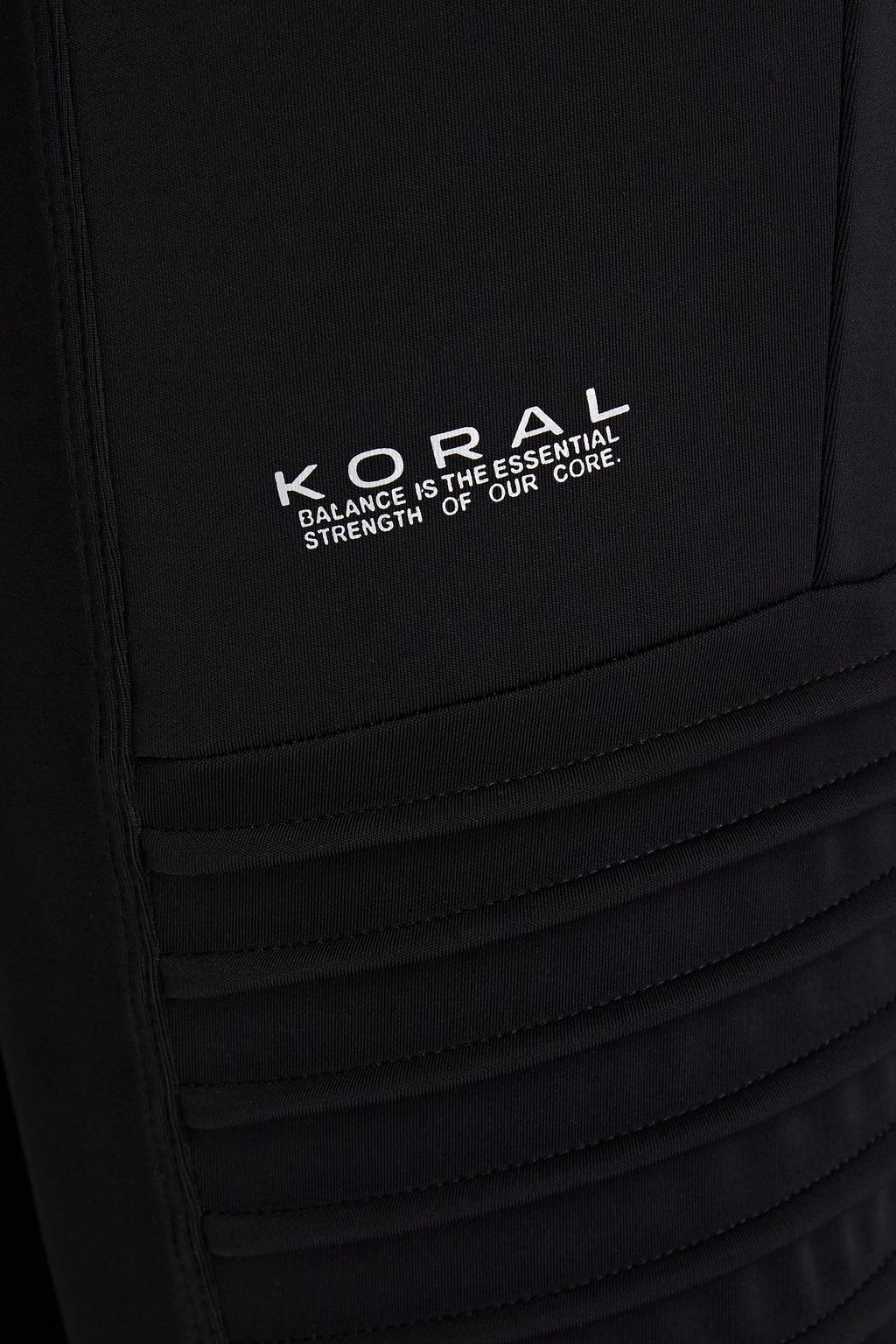 KORAL Rank cropped pintucked stretch track pants