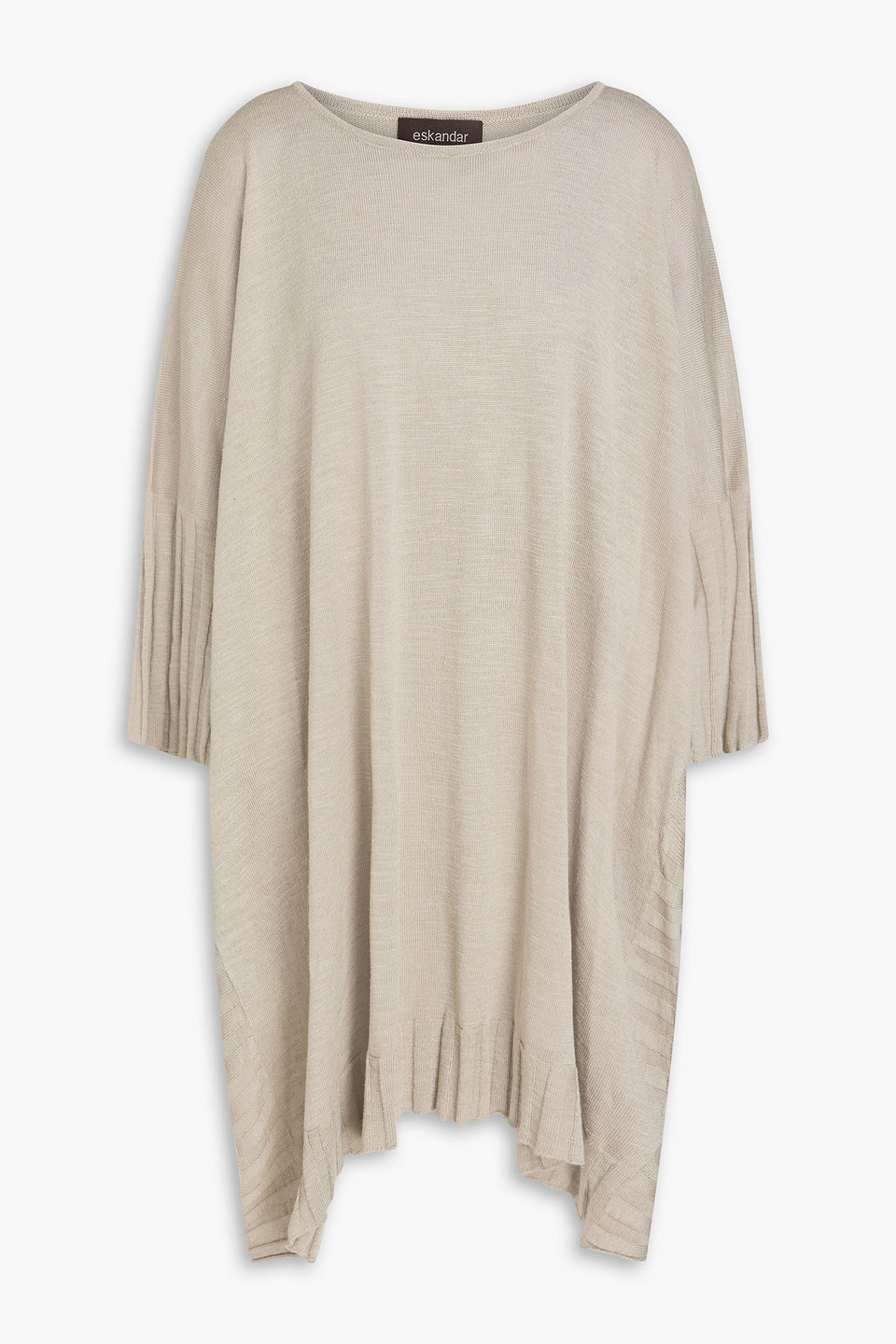 eskandar - linen and silk-blend sweater - gray - onesize