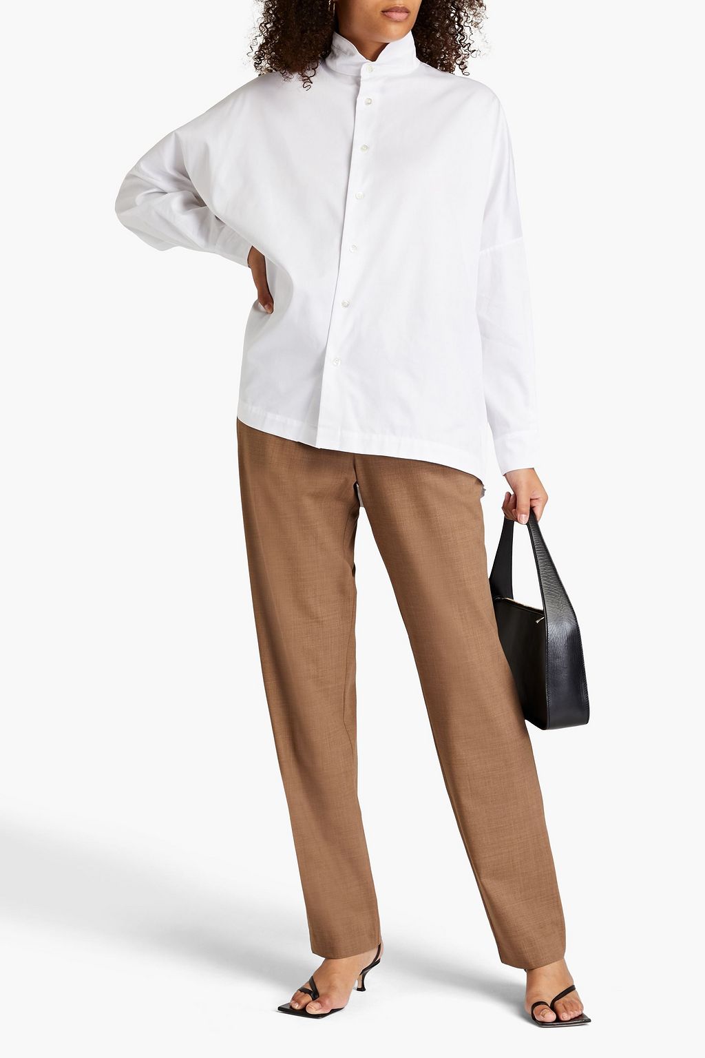 ESKANDAR Cotton-twill shirt