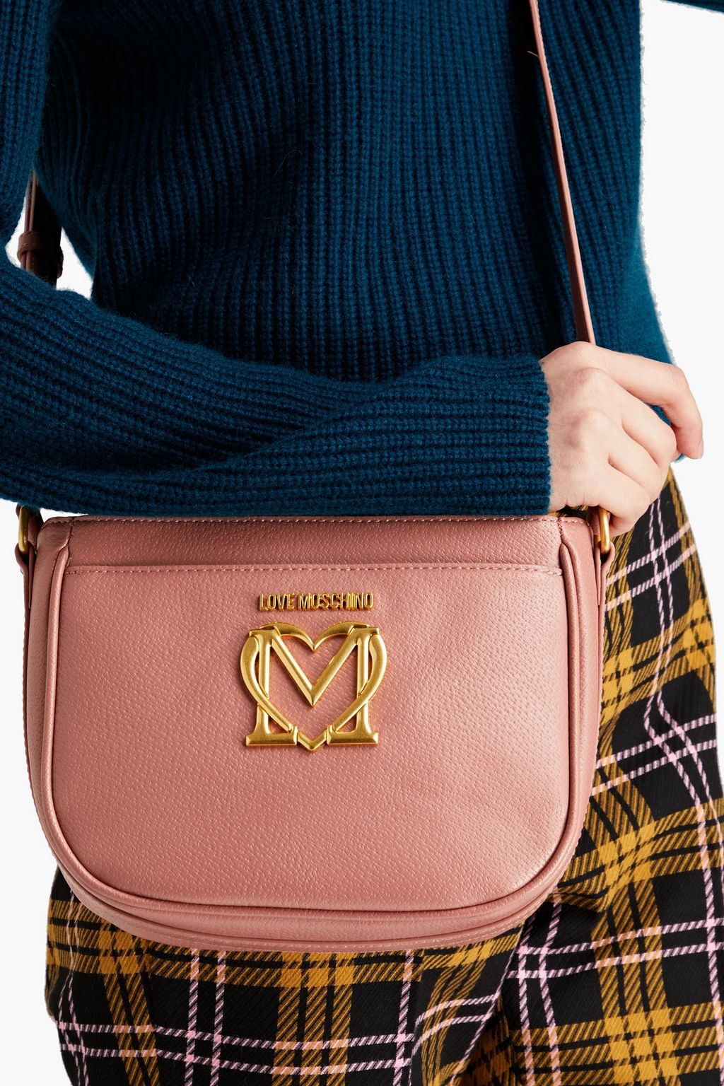 LOVE MOSCHINO Faux textured-leather shoulder bag