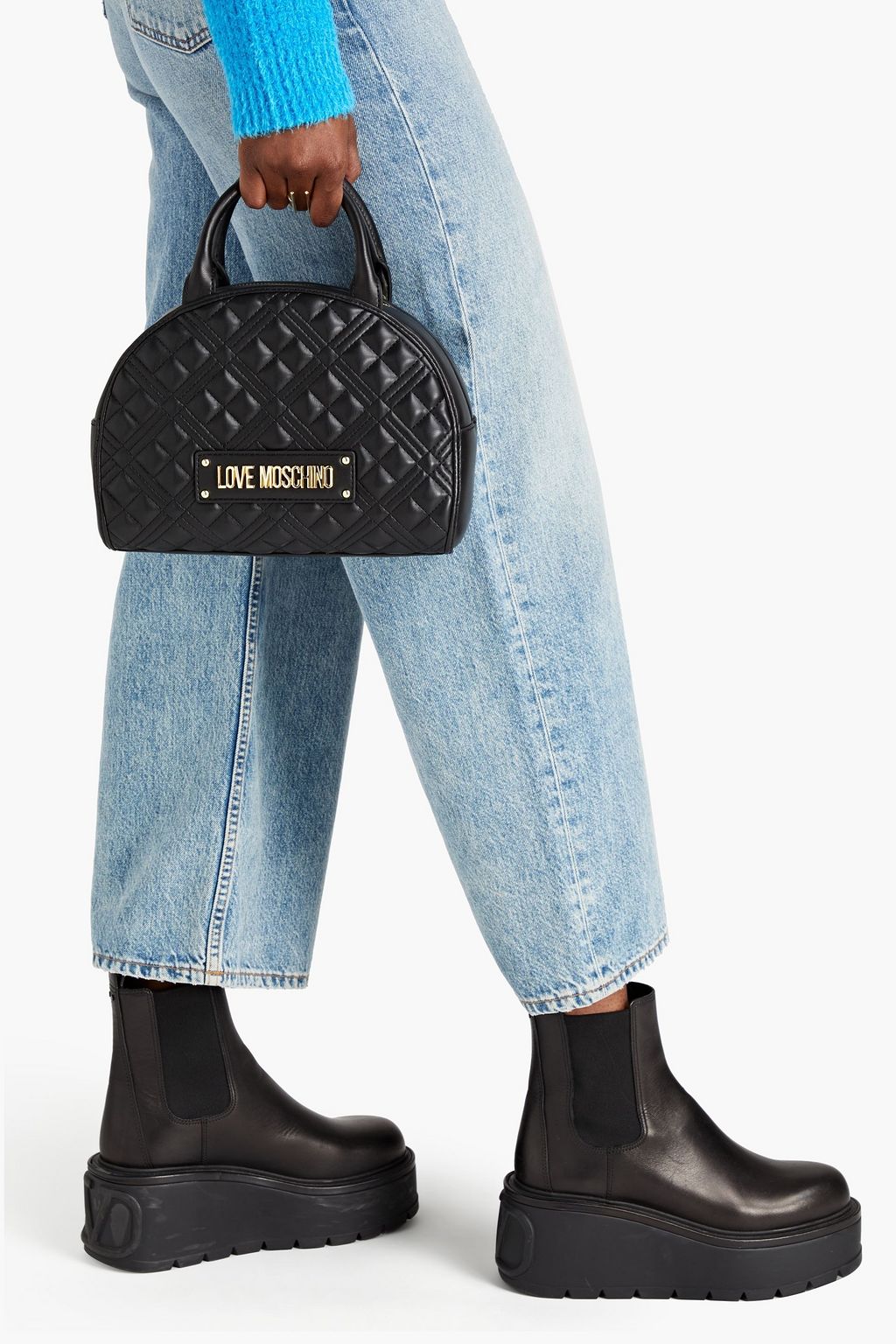LOVE MOSCHINO Quilted faux leather tote