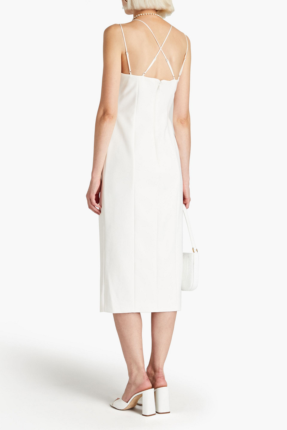 CINQ À SEPT MELBY TWISTED CREPE MIDI DRESS 3074457345633253643
