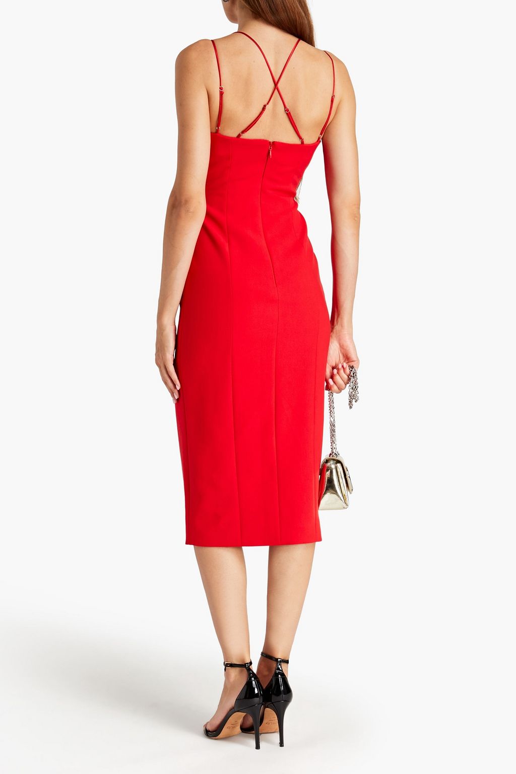 CINQ À SEPT Melby twisted crepe midi dress THE