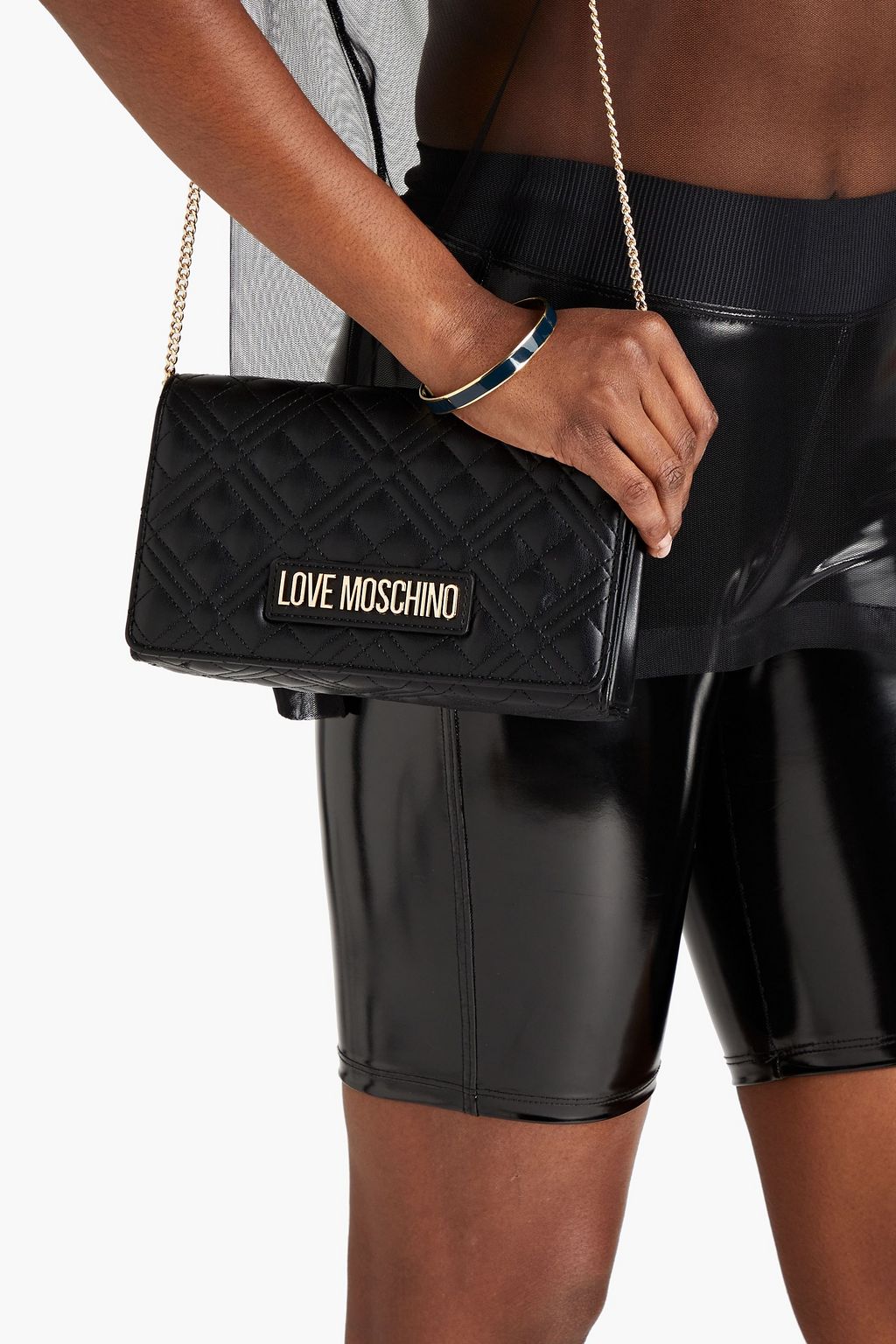 LOVE MOSCHINO Quilted faux leather shoulder bag