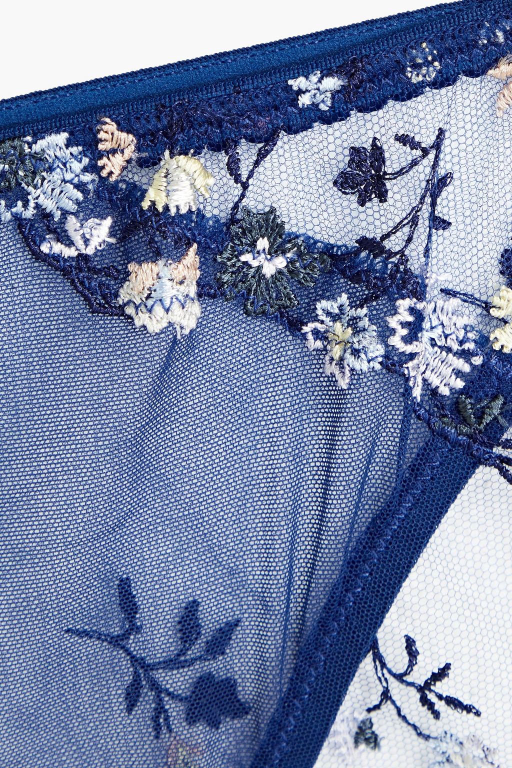 COSABELLA Embroidered stretch-mesh mid-rise briefs