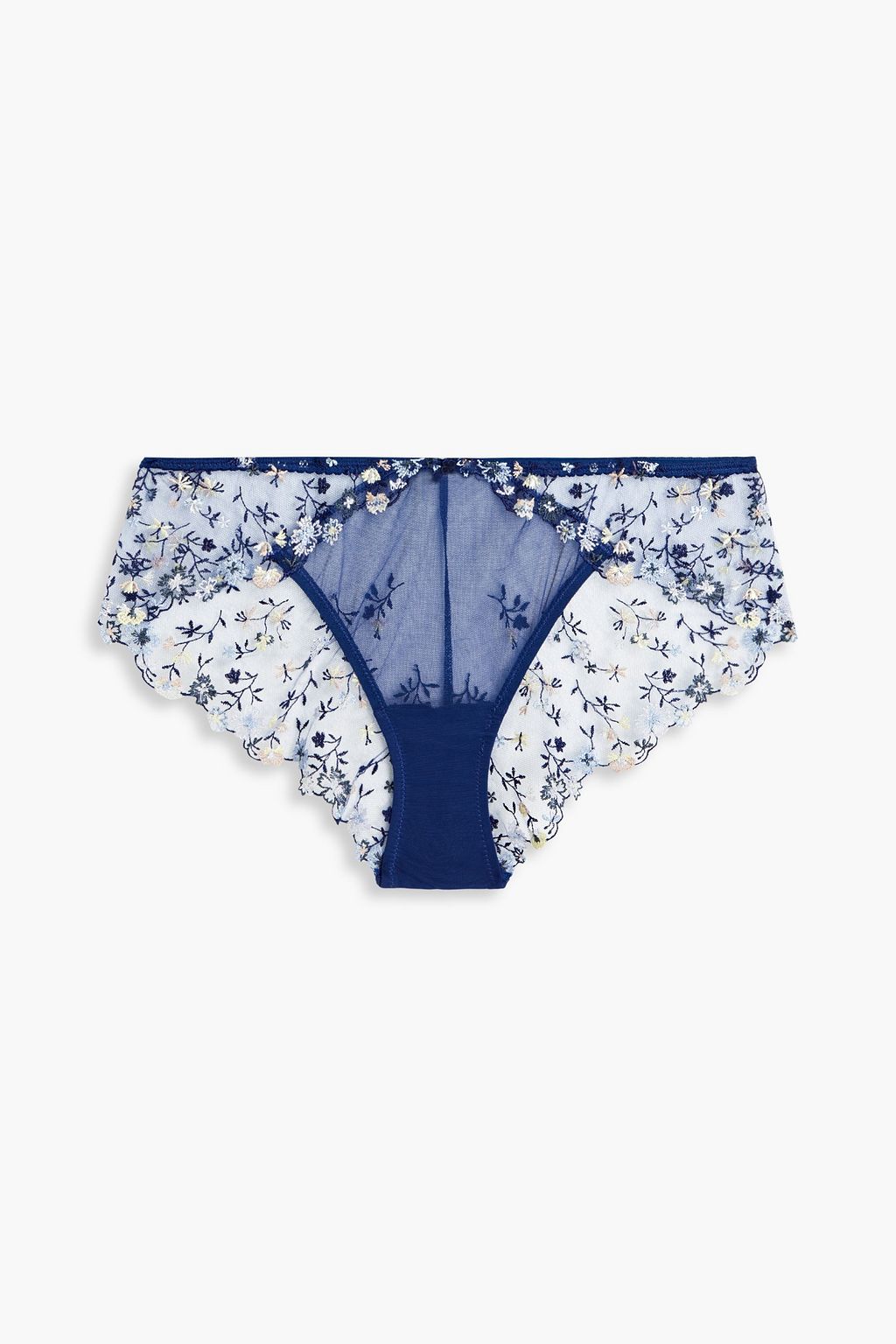 COSABELLA Embroidered stretch-mesh mid-rise briefs