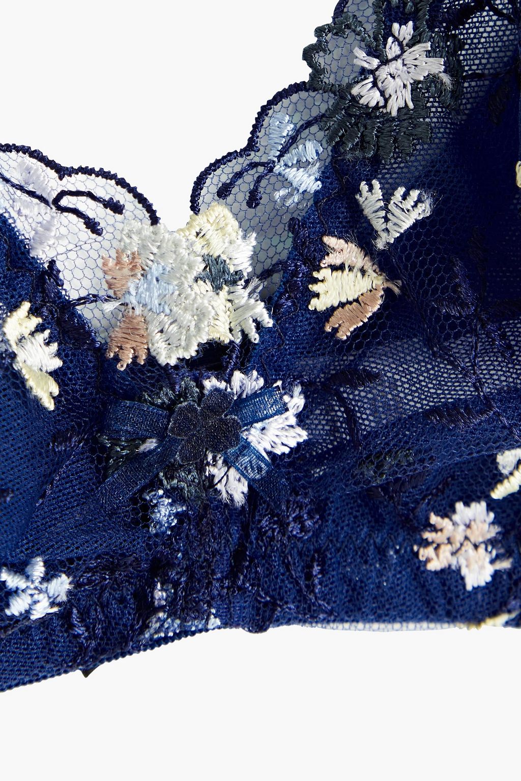 COSABELLA Embroidered stretch-mesh triangle bra
