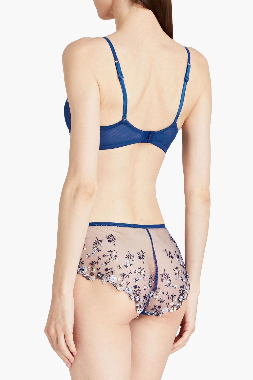 COSABELLA Embroidered stretch-mesh triangle bra