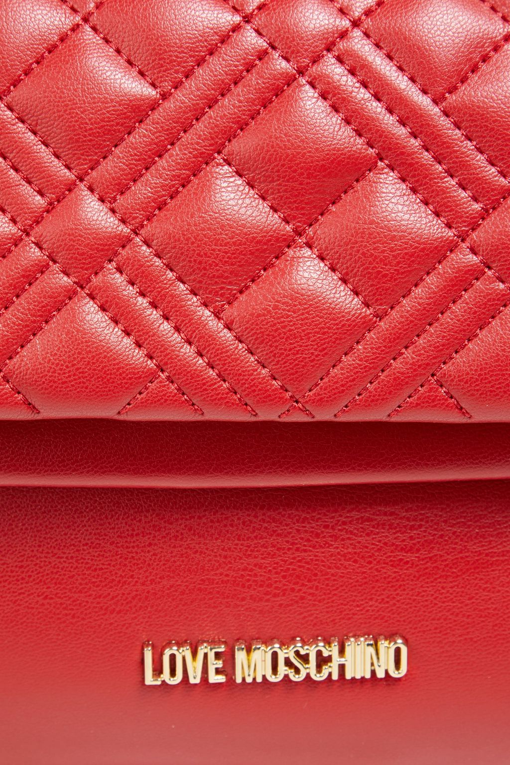 LOVE MOSCHINO Quilted faux leather clutch