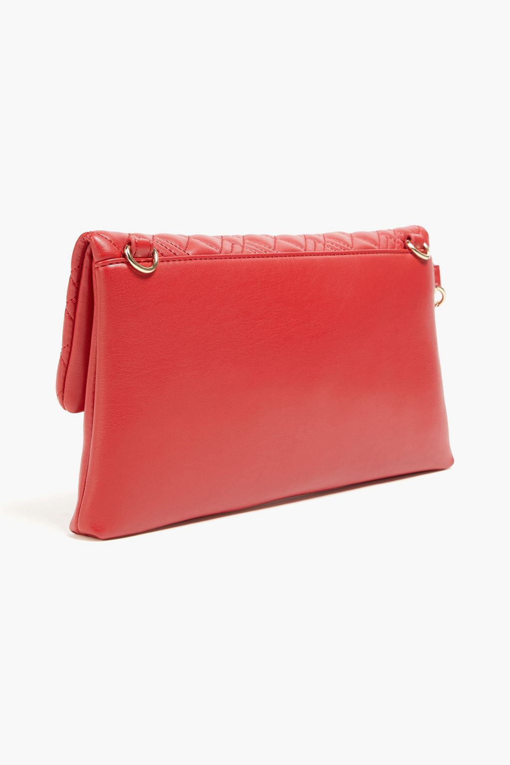 LOVE MOSCHINO Quilted faux leather clutch