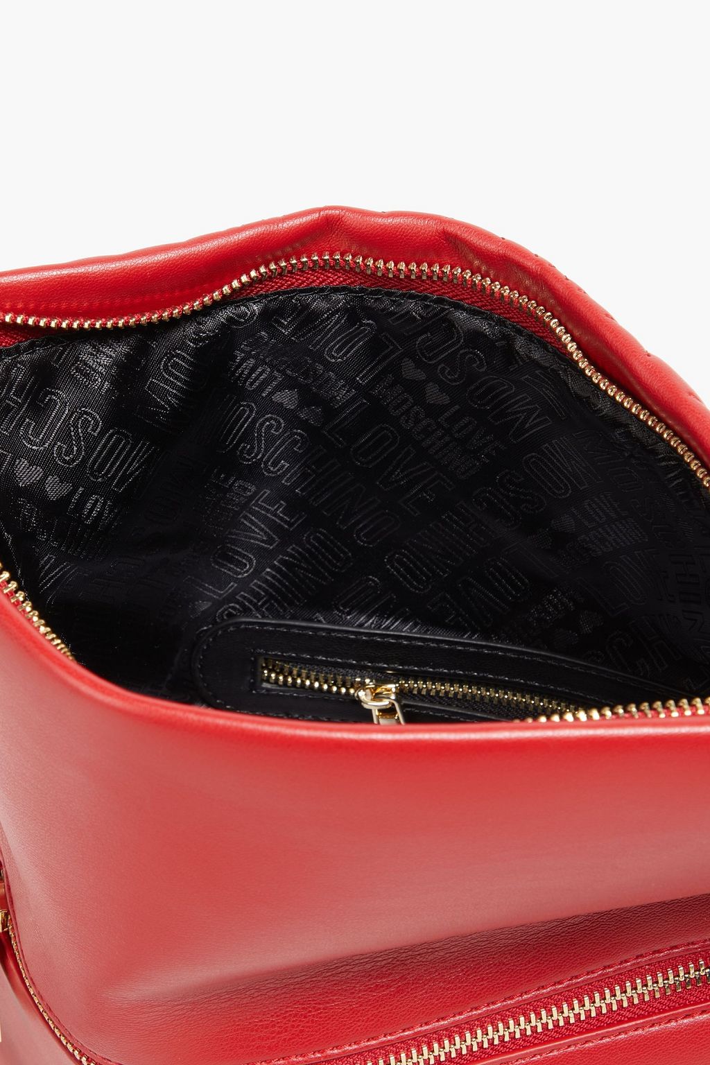 LOVE MOSCHINO Quilted faux leather clutch