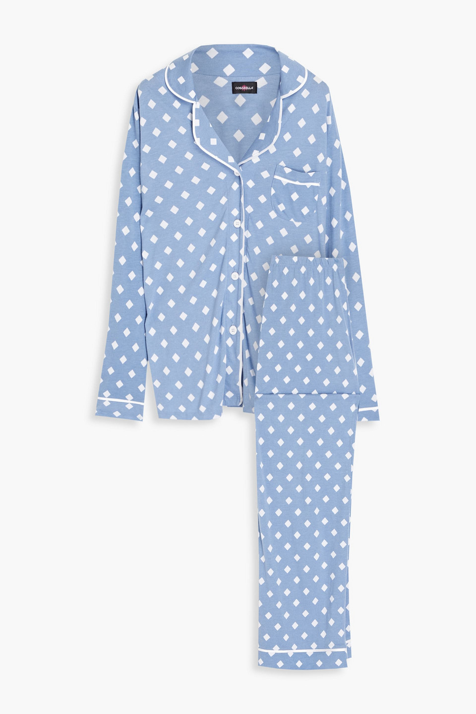 Cosabella Bella printed Pima cotton and modal-blend jersey pajama set