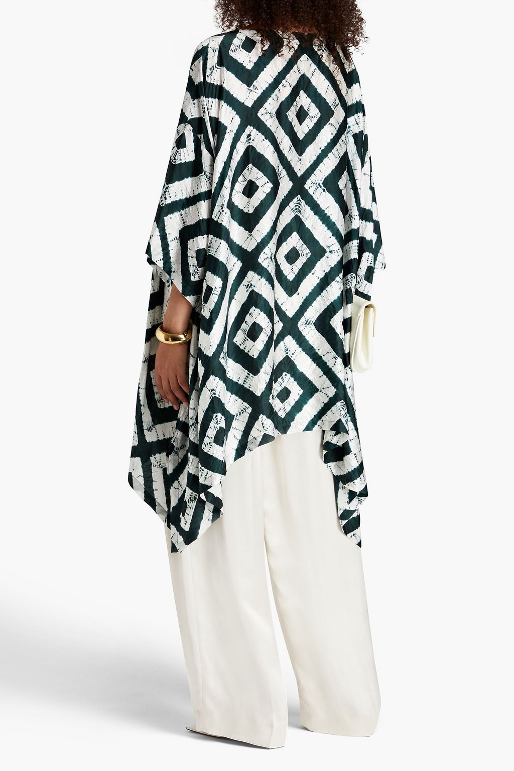 ESKANDAR Printed silk-twill tunic