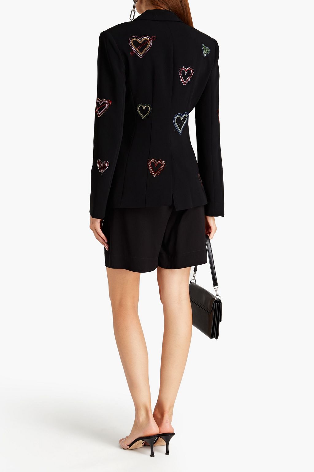 CINQ À SEPT Cheyenne crystal-embellished crepe blazer