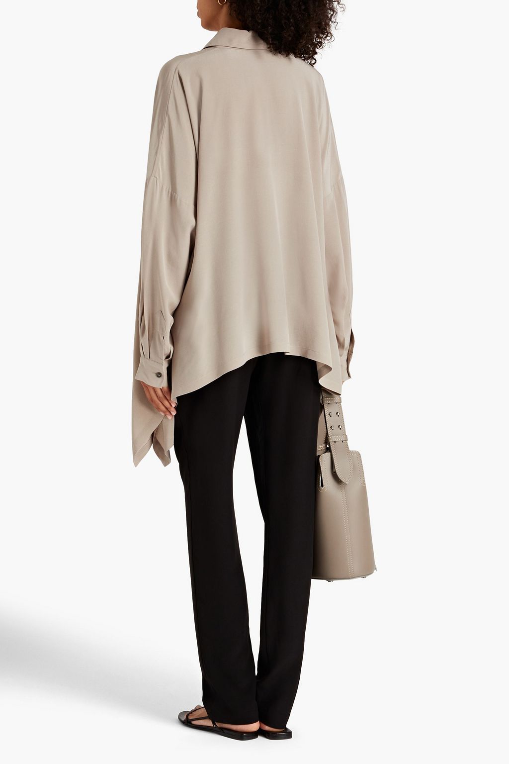 ESKANDAR Silk crepe de chine shirt