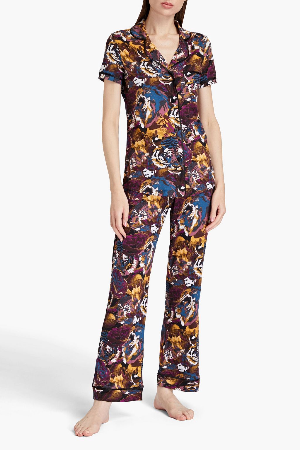 COSABELLA Bella snake-print Pima cotton and modal-blend jersey pajama set