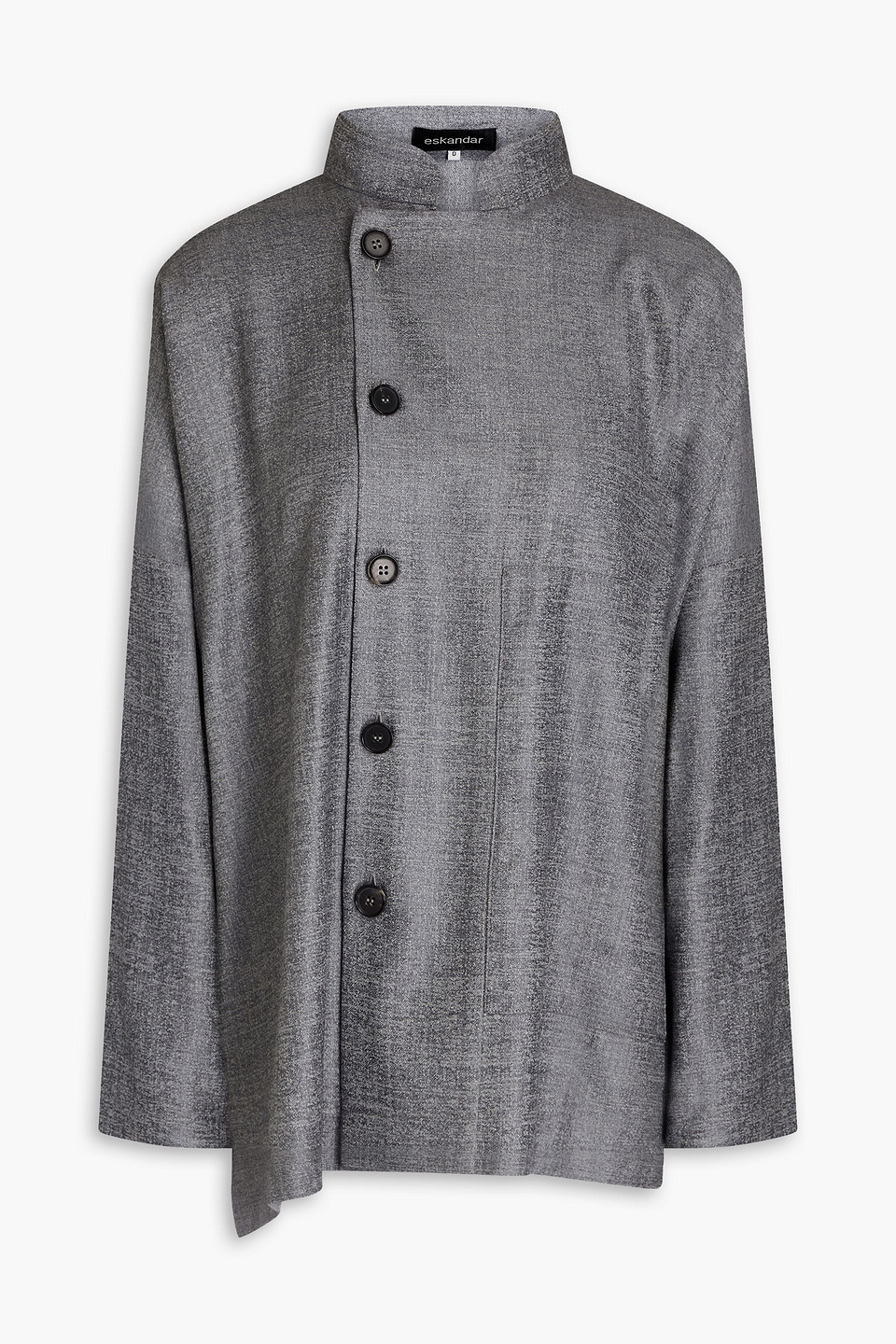 Eskandar Wool and silk-blend jacquard jacket