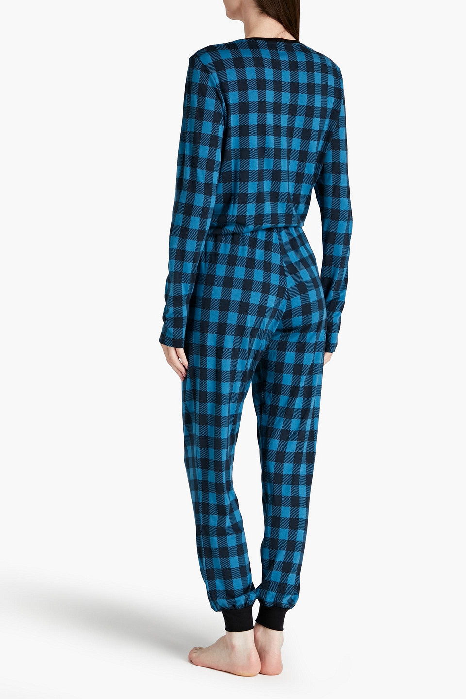COSABELLA GINGHAM PIMA COTTON AND MODAL-BLEND JERSEY PAJAMA SET