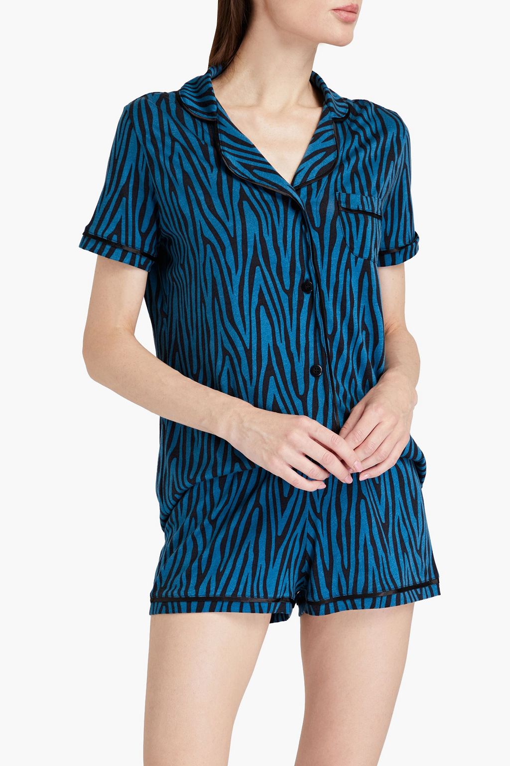 COSABELLA Bella zebra-print Pima cotton and modal-blend jersey pajama set