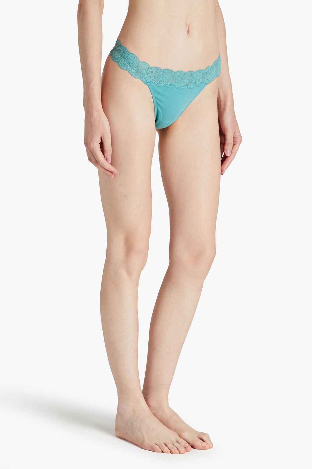 COSABELLA Set of three stretch-cotton jersey low-rise thongs