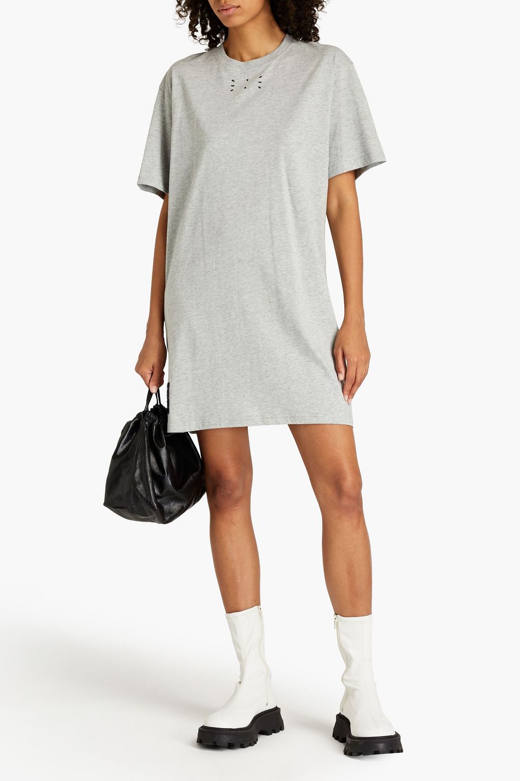 MCQ ALEXANDER MCQUEEN Logo-appliquéd cotton-jersey mini dress