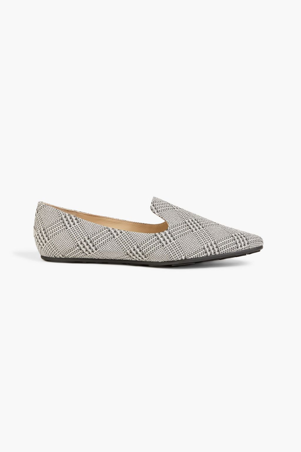 JIMMY CHOO Wheel metallic printed woven loafers | THE OUTNET