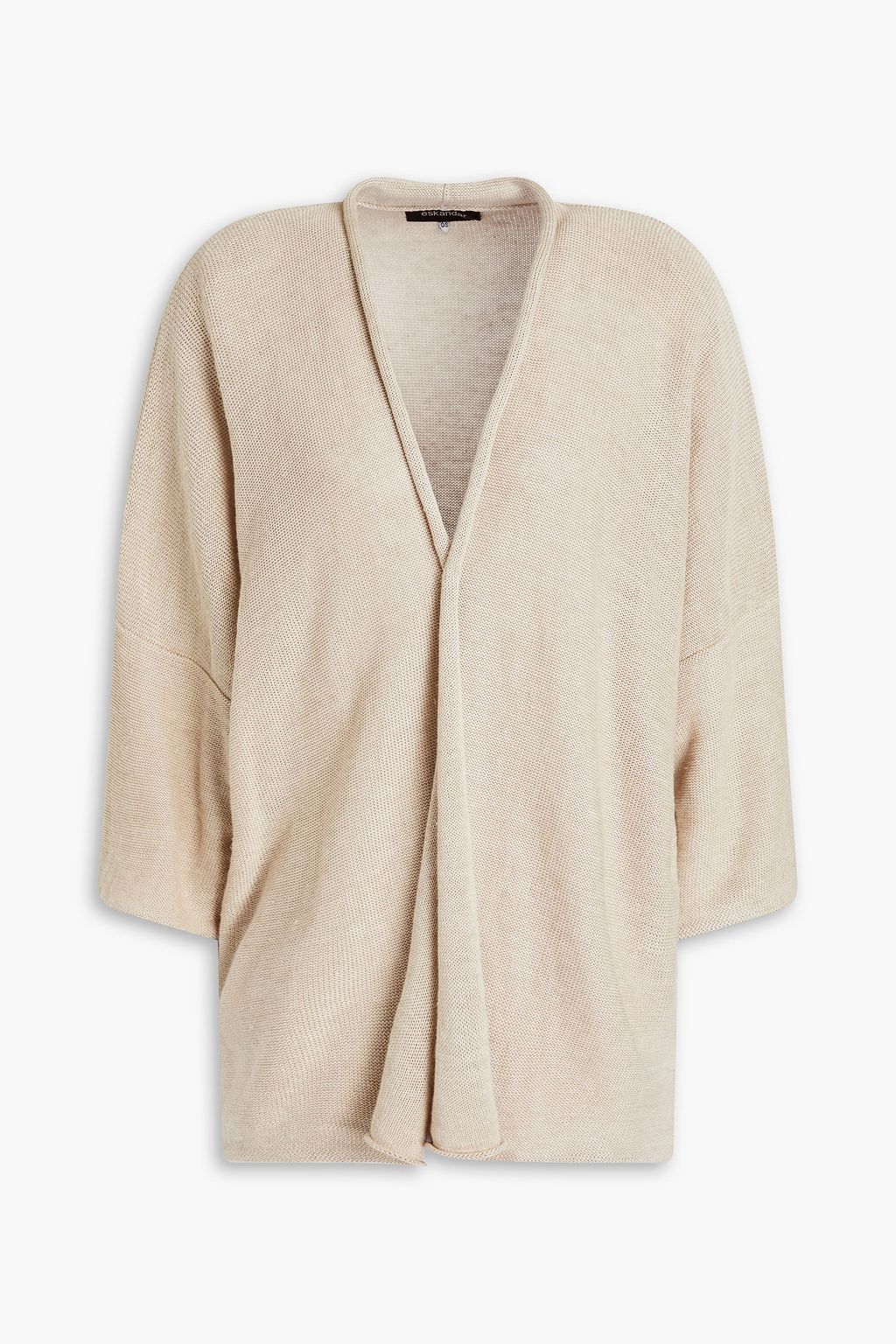 Eskandar - Linen Cardigan Neutral - OneSize