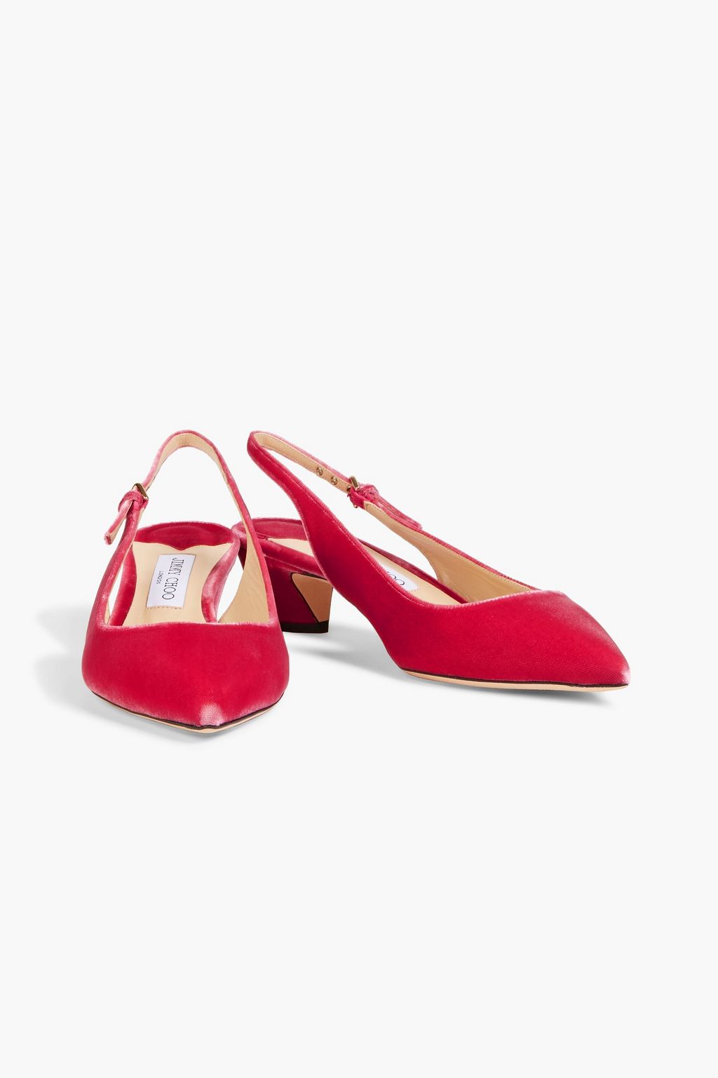 JIMMY CHOO Gemma 40 velvet slingback pumps