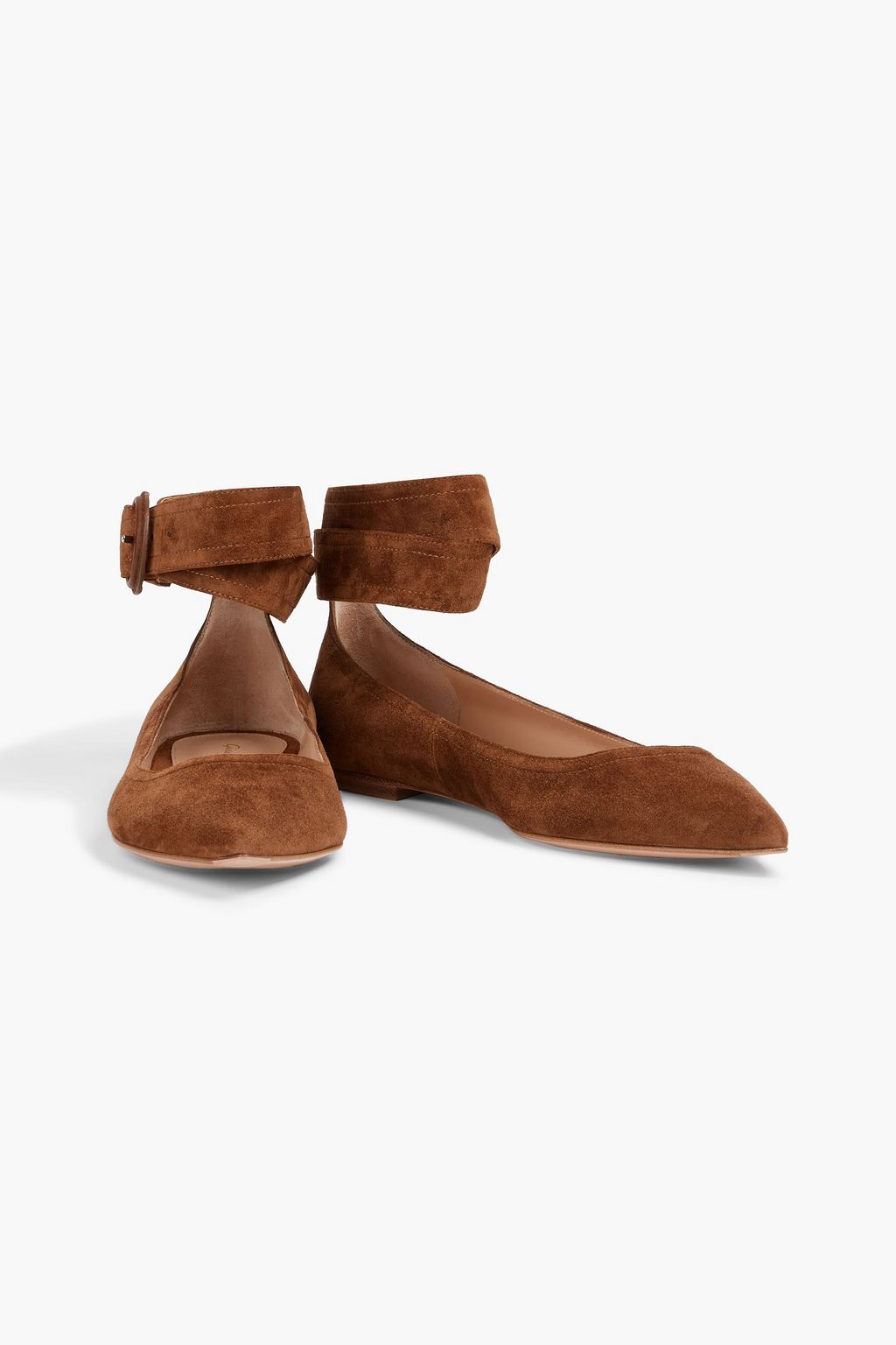 GIANVITO ROSSI Miller suede point-toe flats