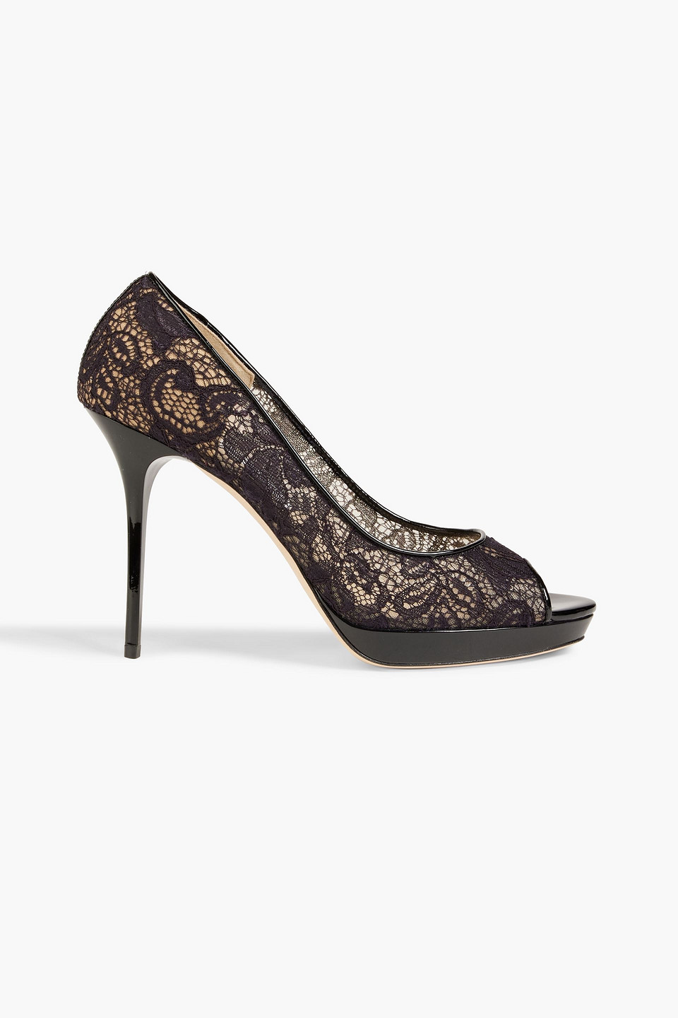 Luna corded lace platform pumps