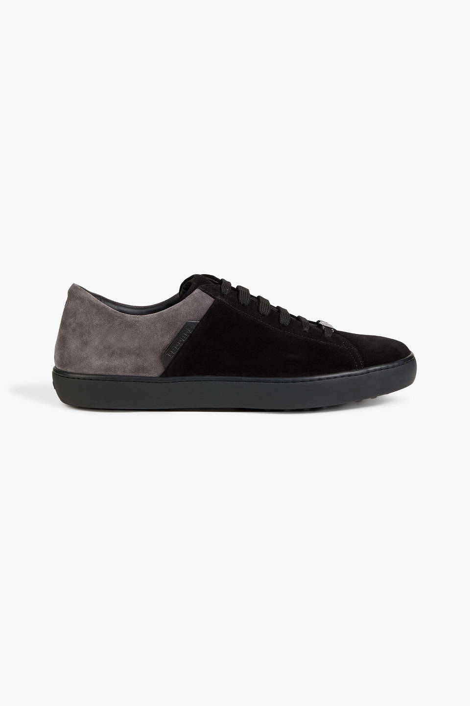 スニーカー TOD'S Two-Tone Leather And Suede Sneakers Tod's Two-tone Suede Sneakers In Black | ModeSens