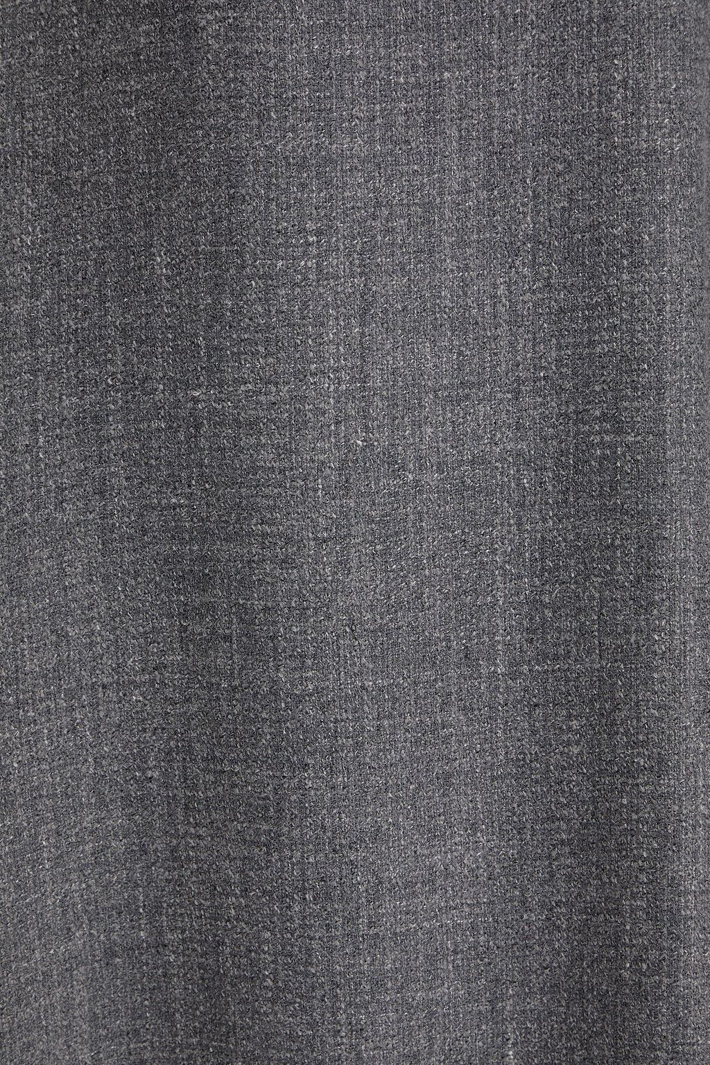 ESKANDAR アルパカ混ツイード ワンピース メランジ