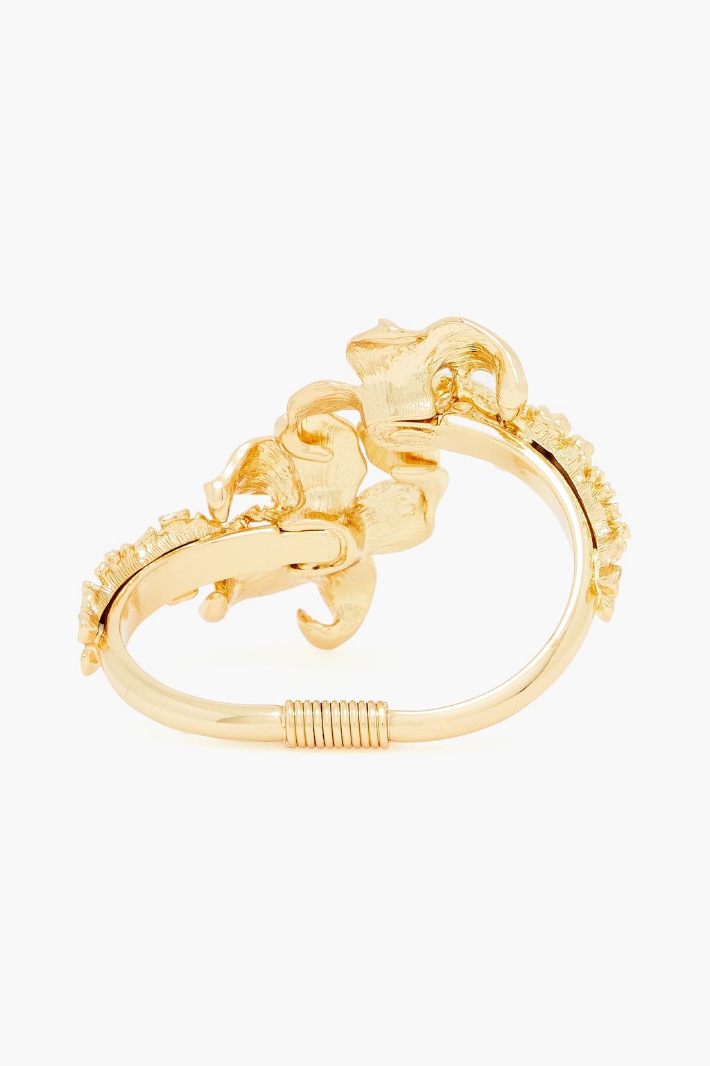 KENNETH JAY LANE Gold-tone, faux pearl and crystal cuff